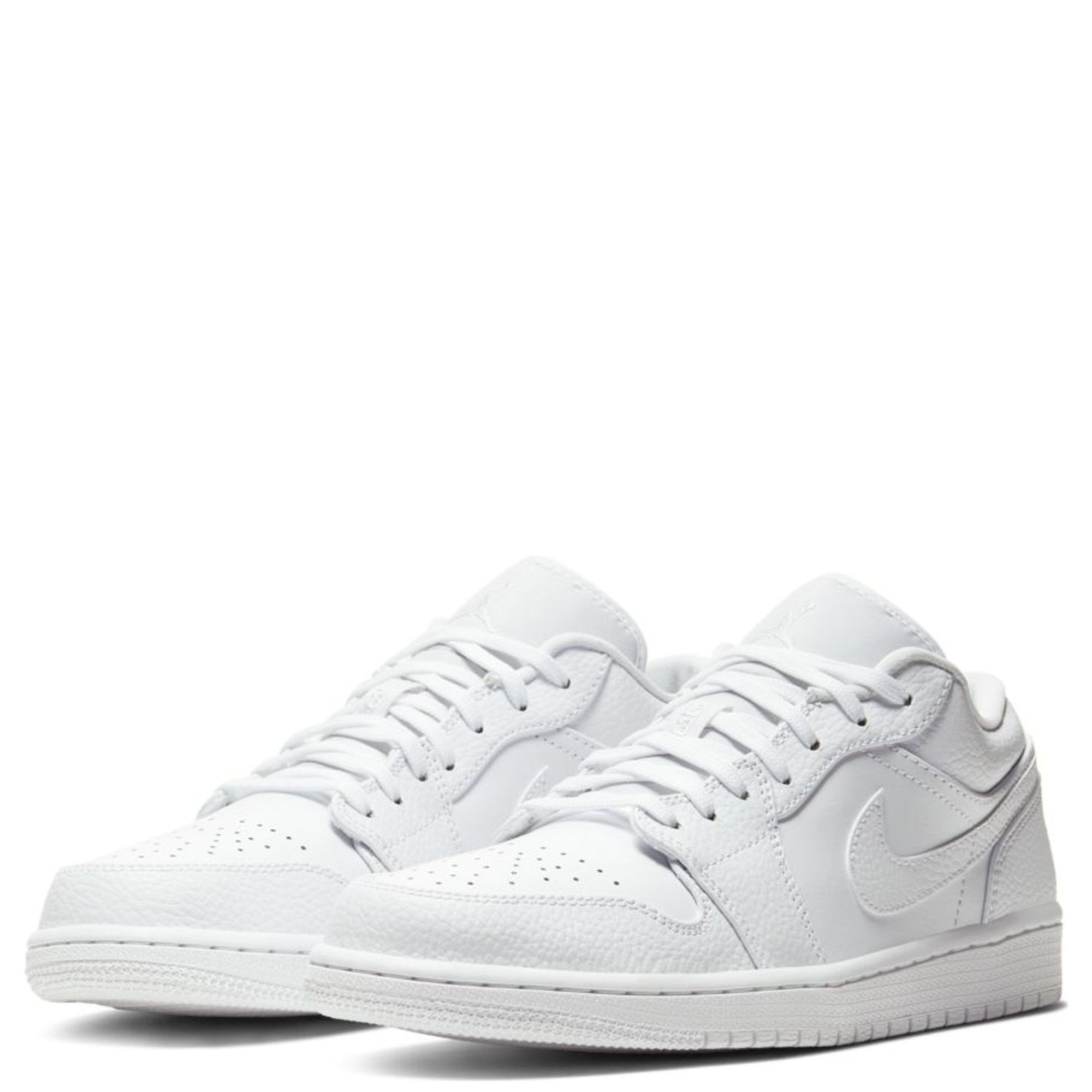 Nike Air Jordan 1 Low Triple White Shoes 553558-130 Men's Sizes 8.5 11 14 