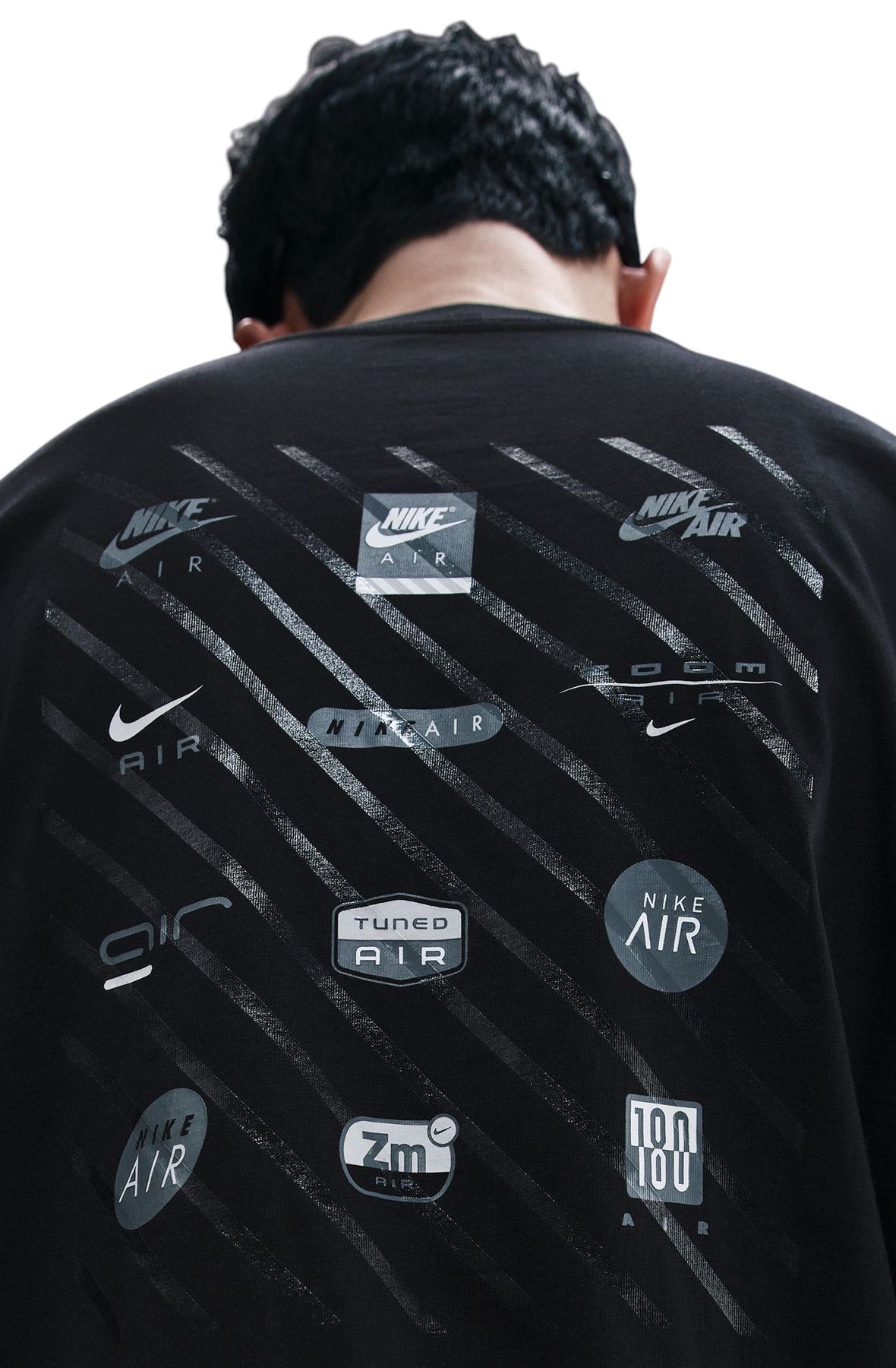新品タグ付きNIKEシャツ　バイザー　セット Nike Max90 Skeleton Rider Men's Pewter Gray T-Shirt Sz Large