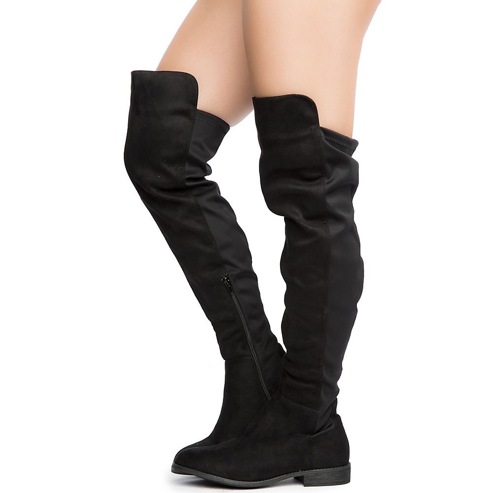 SHIEKH Oksana-132 Over The Knee Boots OKSANA-132W/BLACK - Shiekh