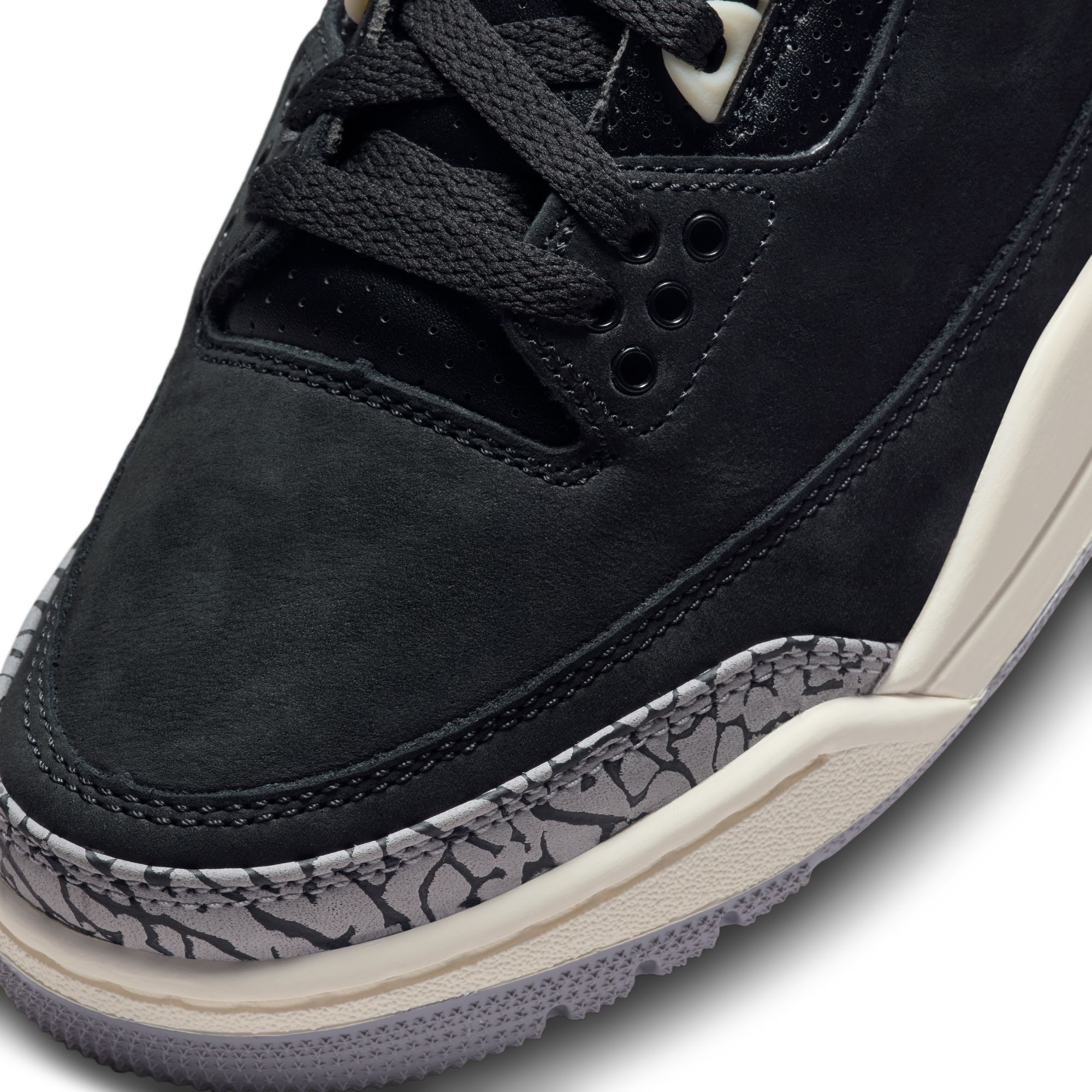Jordan Air Jordan 3 Retro Off Noir Womens Lifestyle Shoes Black