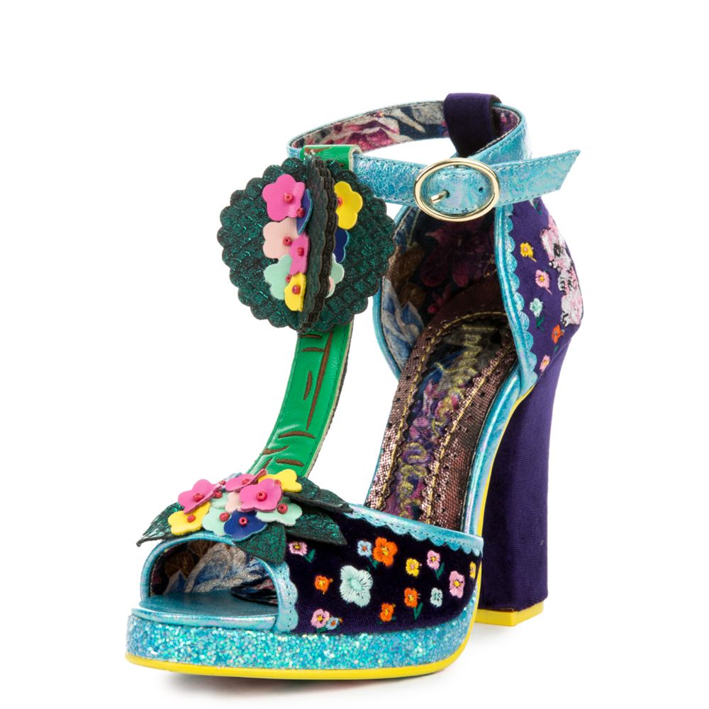 IRREGULAR CHOICE Women's May Meadow High Heels 4365-04A/NAVY - Shiekh