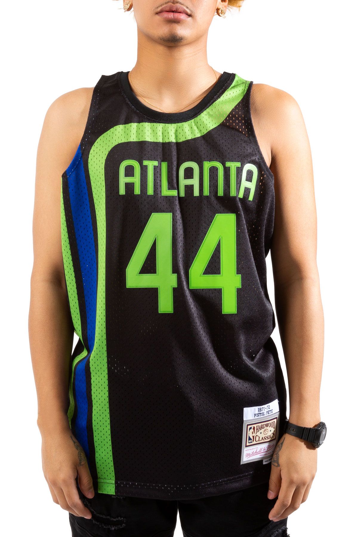 Mitchell & Ness Atlanta Hawks Jersey (Pistol Pete Maravich)- White XS