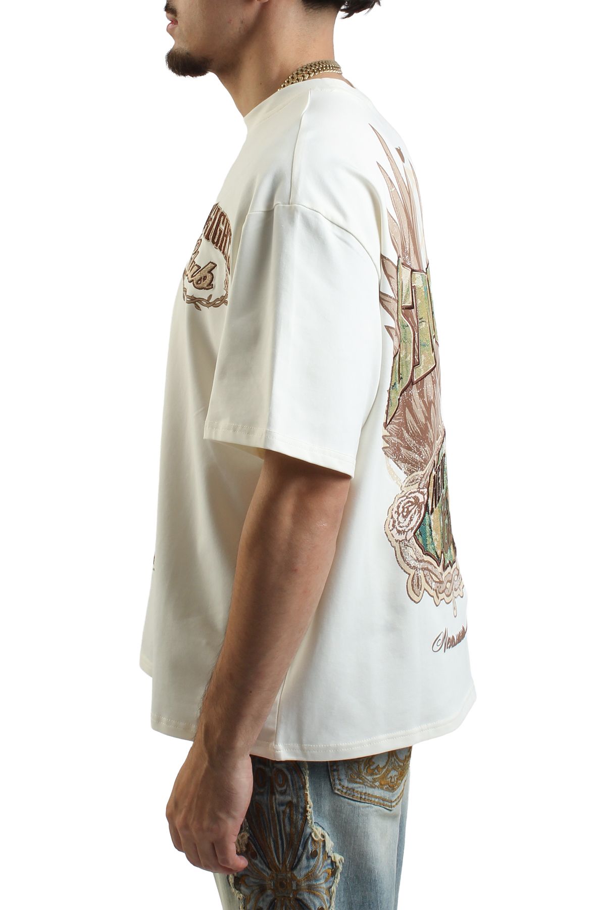 [BAUF] Peace House T-Shirt /追跡付 SMOKE RISE New Heights T-Shirts KT25278SK-CHA - Shiekh