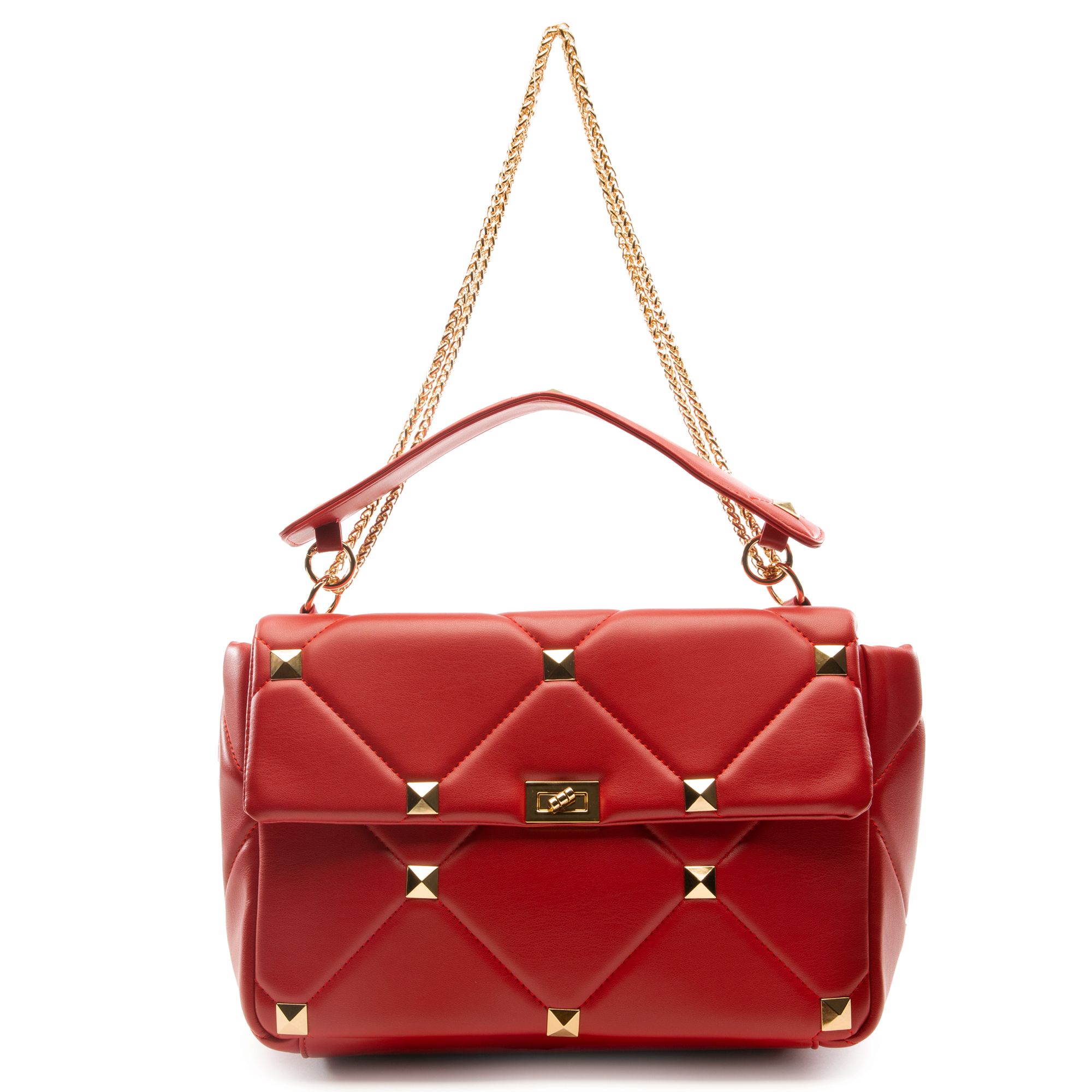 MATA GROUPS USA Quilted Studded Handbag MT-00118-RED - Shiekh