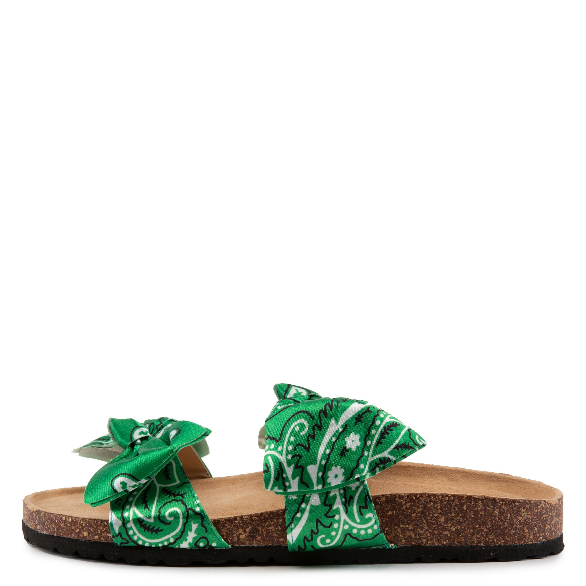 green bandana sandals