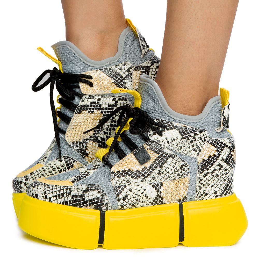 snake platform shoes