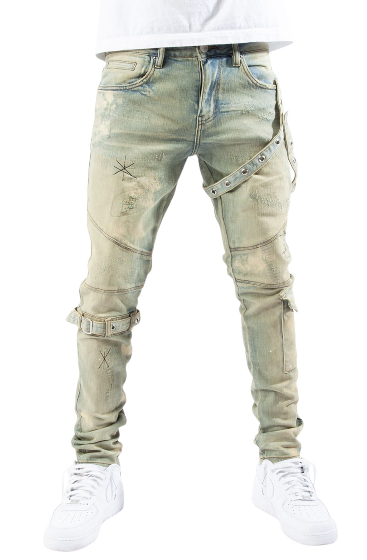 EMBELLISH Topi Utility Strapped Jeans EMBHOL21-2-12 - Shiekh