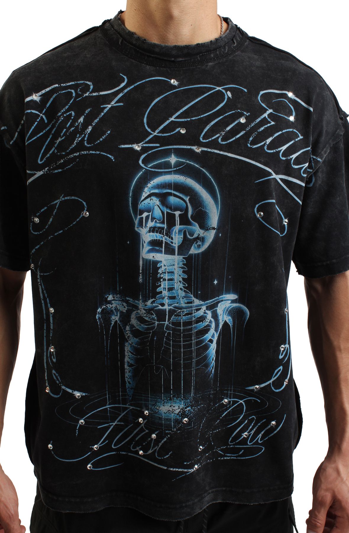 ☆YALE☆ 2 TONE ARCH RIB POINT TSHIRT BLACK YEM1SS334BBK Men's LS Western Fashion Blk Shirt | Otherside by Rock Roll