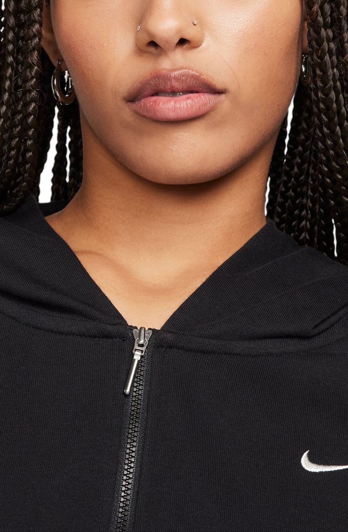 NIKE Loose Full-Zip French Terry Hoodie FN2415 010 - Shiekh