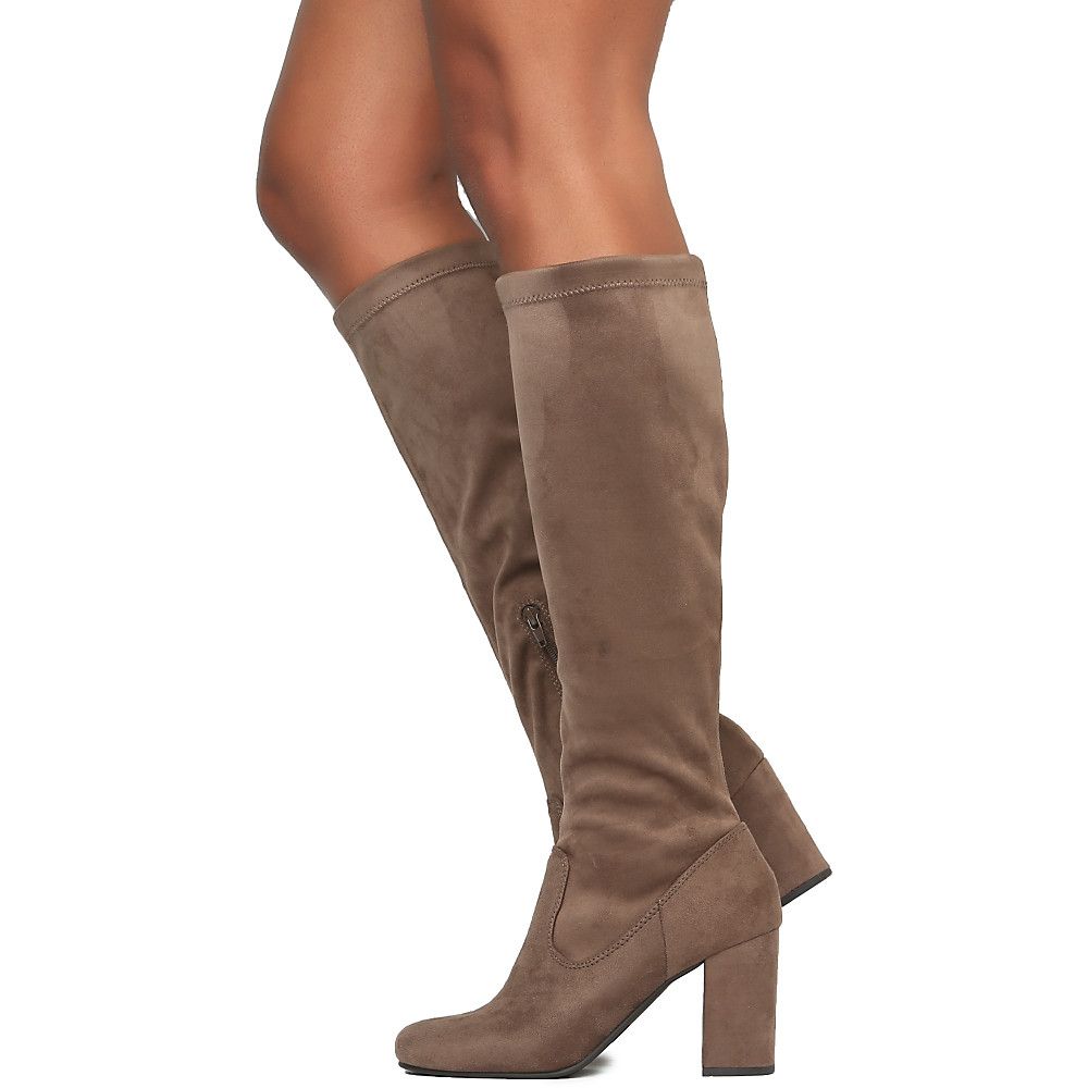 taupe calf boots