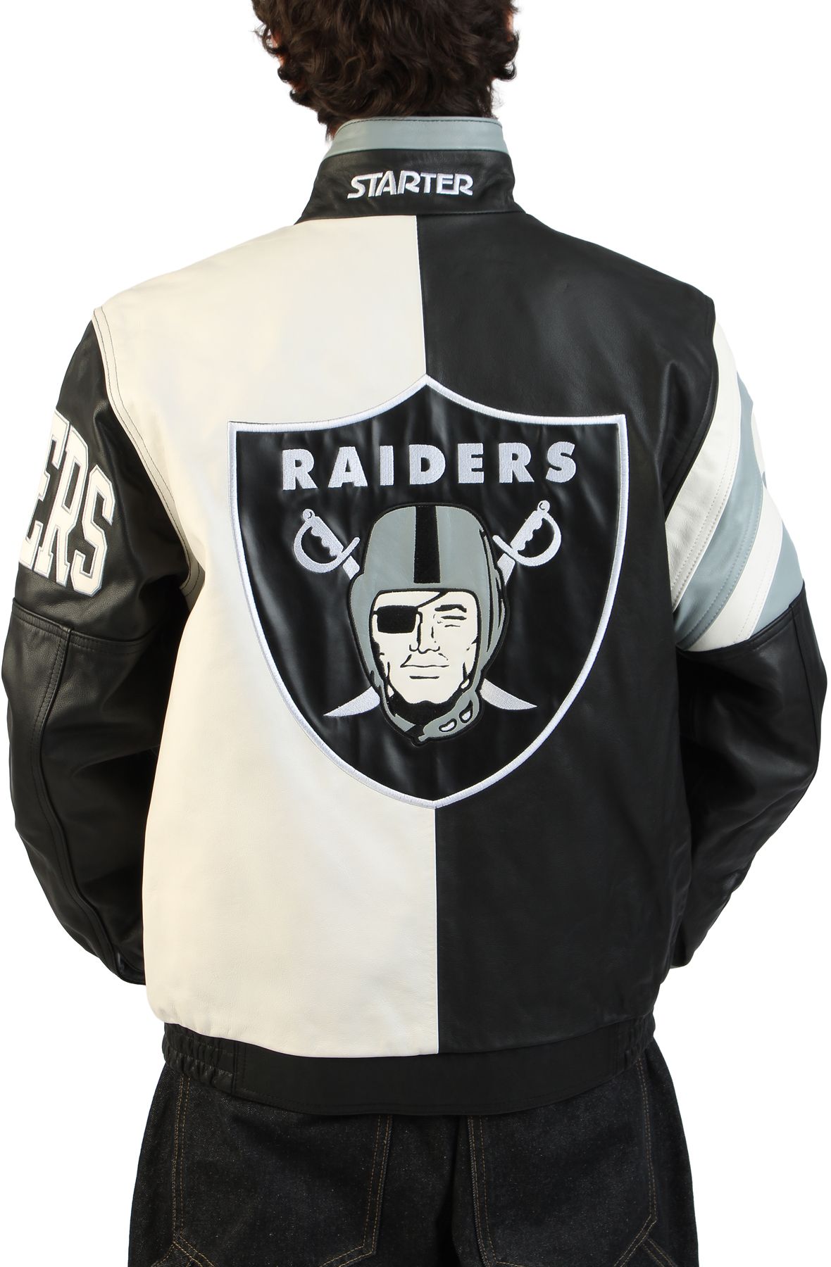 STARTER NFL Las Vegas Raiders Mockneck Jacket LS300255-RAD - Shiekh