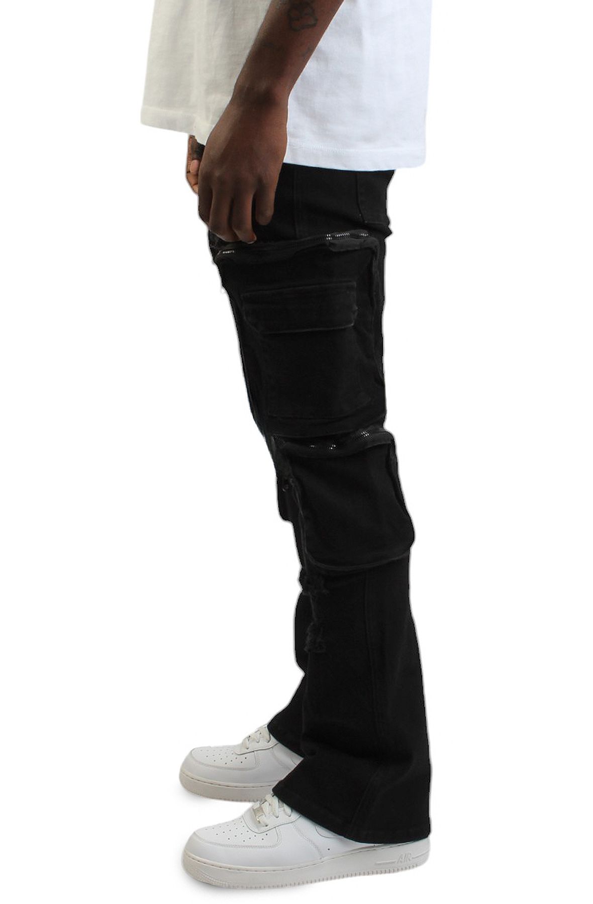 【HI FI FNK】Beo Double Rip Cargo Pants Cargo Pants - High Waisted - Full Length - Pink – Freddy USA