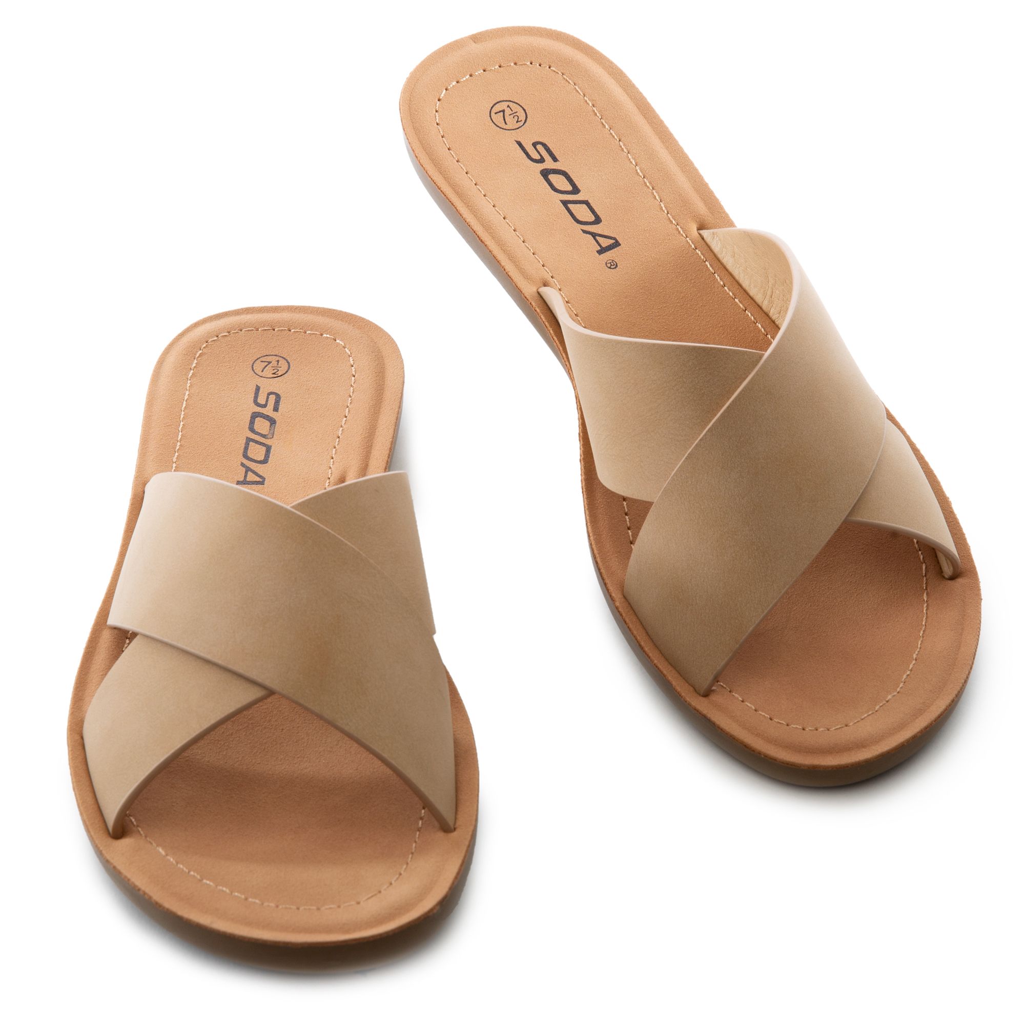 FORTUNE DYNAMICS Type-S Criss Cross Band Sandals FD TYPE-S NAT - Shiekh
