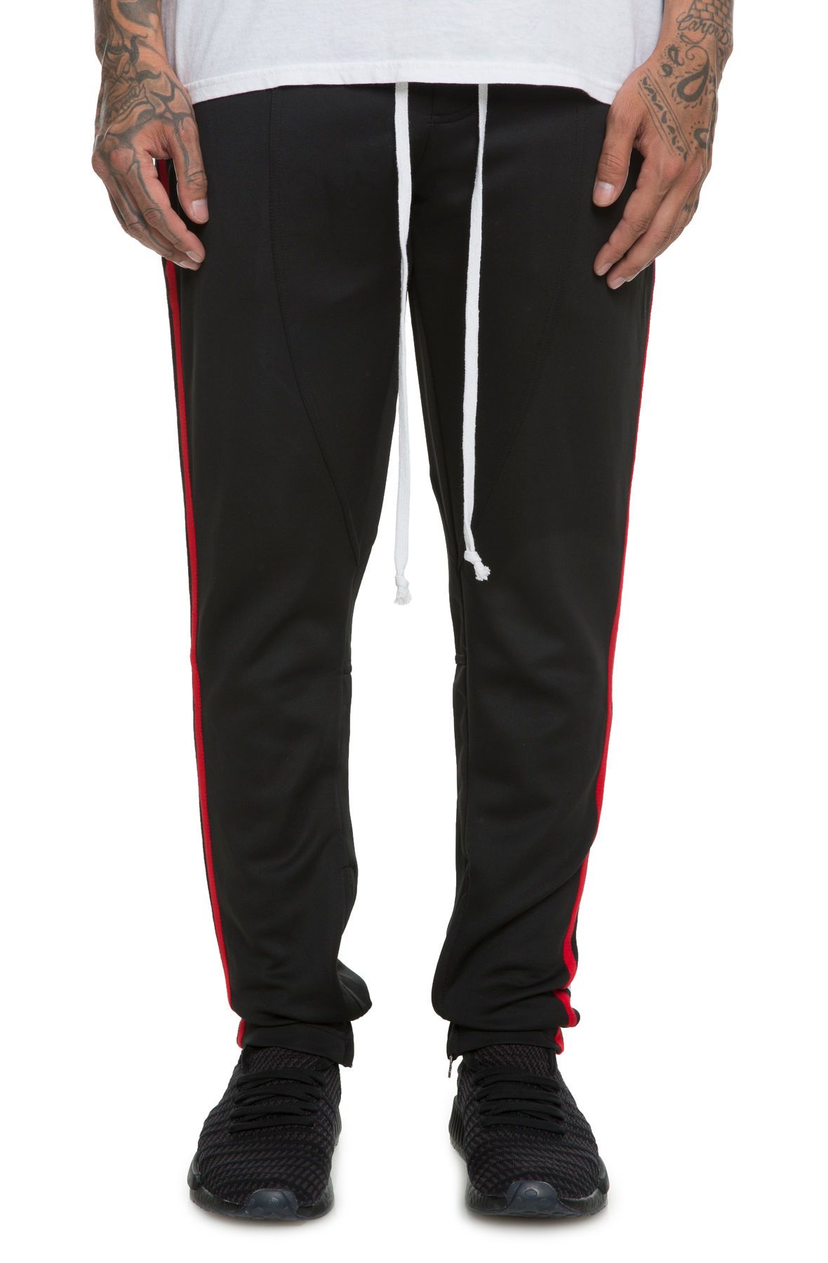 LIFTED ANCHORS The Chicago Away Warm up Track Pants in Black Red and ...