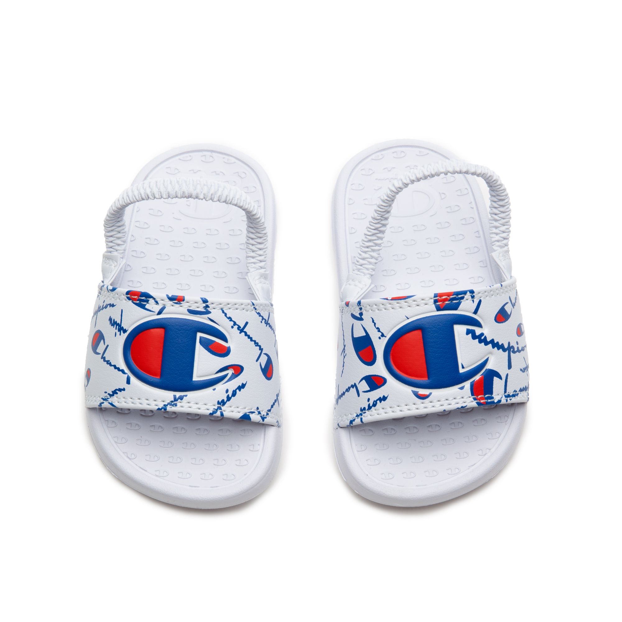 Champion fashion slides with champion all over