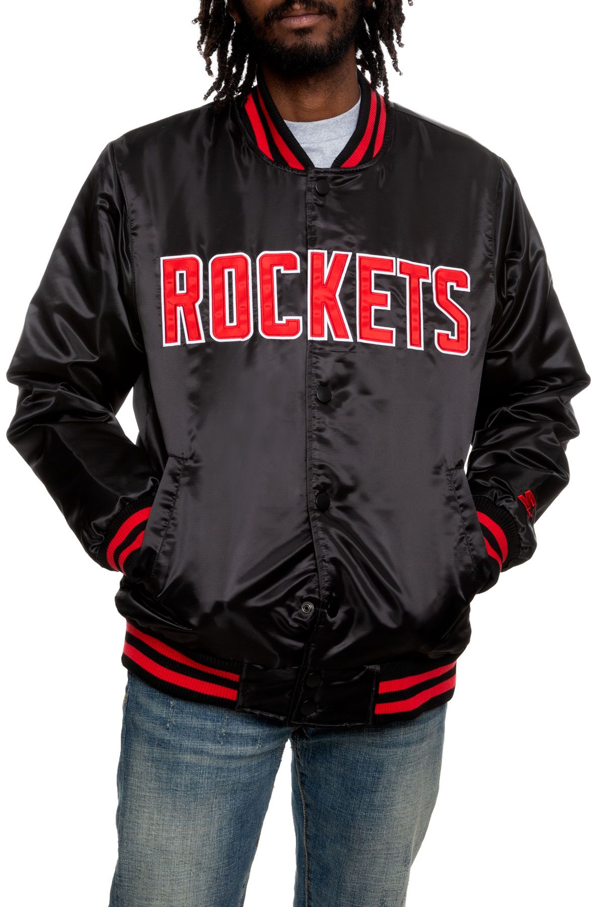 Houston Rockets Starter The Pro III Quarter-Zip Hoodie Jacket - White/Red
