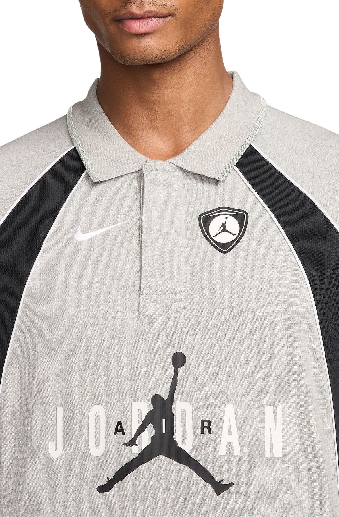 JORDAN Flight Long-Sleeve Polo Jersey IF1915 050 - Shiekh