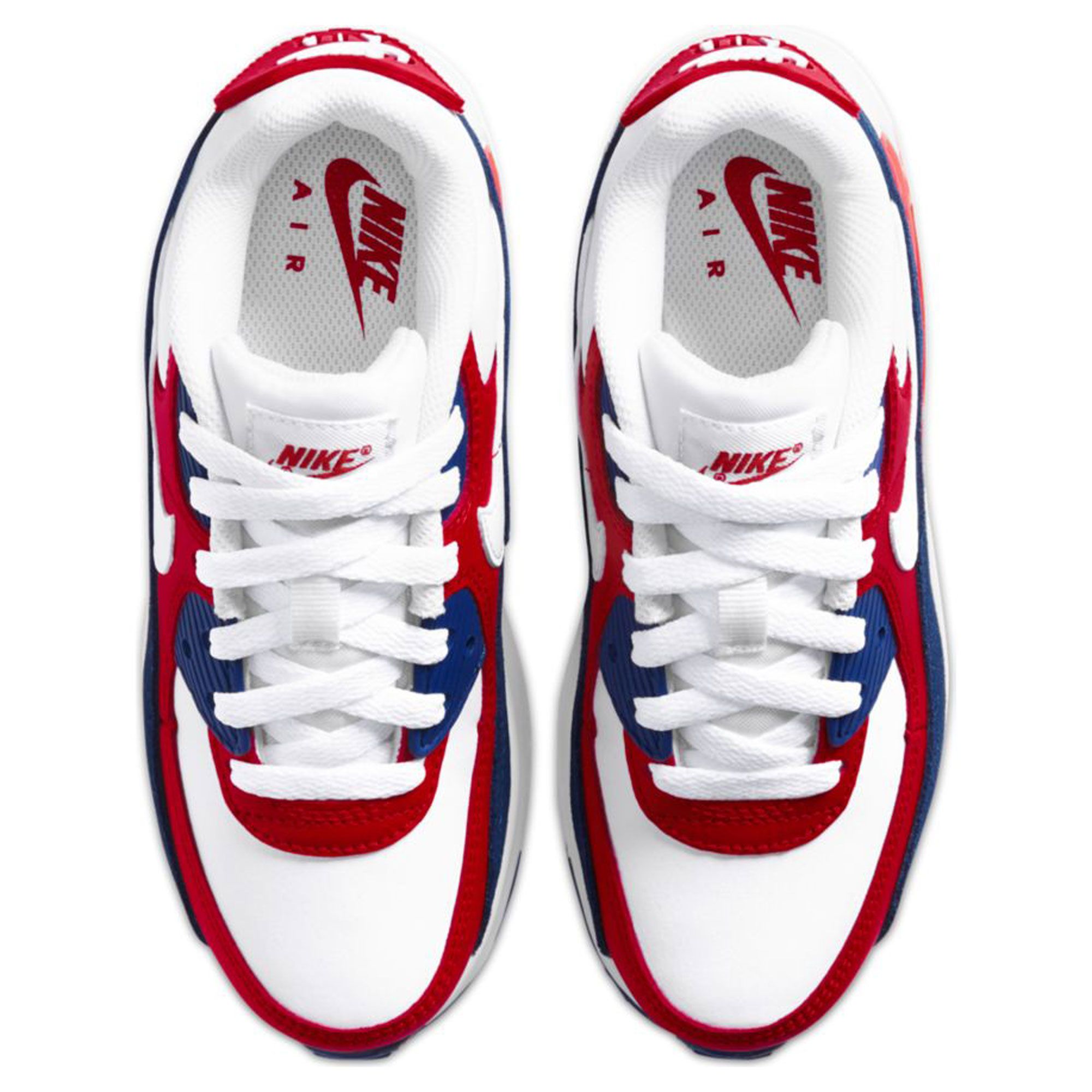 Store Youth 3Y Nike Air Max 90 Size Red White Blue USA DA9055-100 Running Shoes