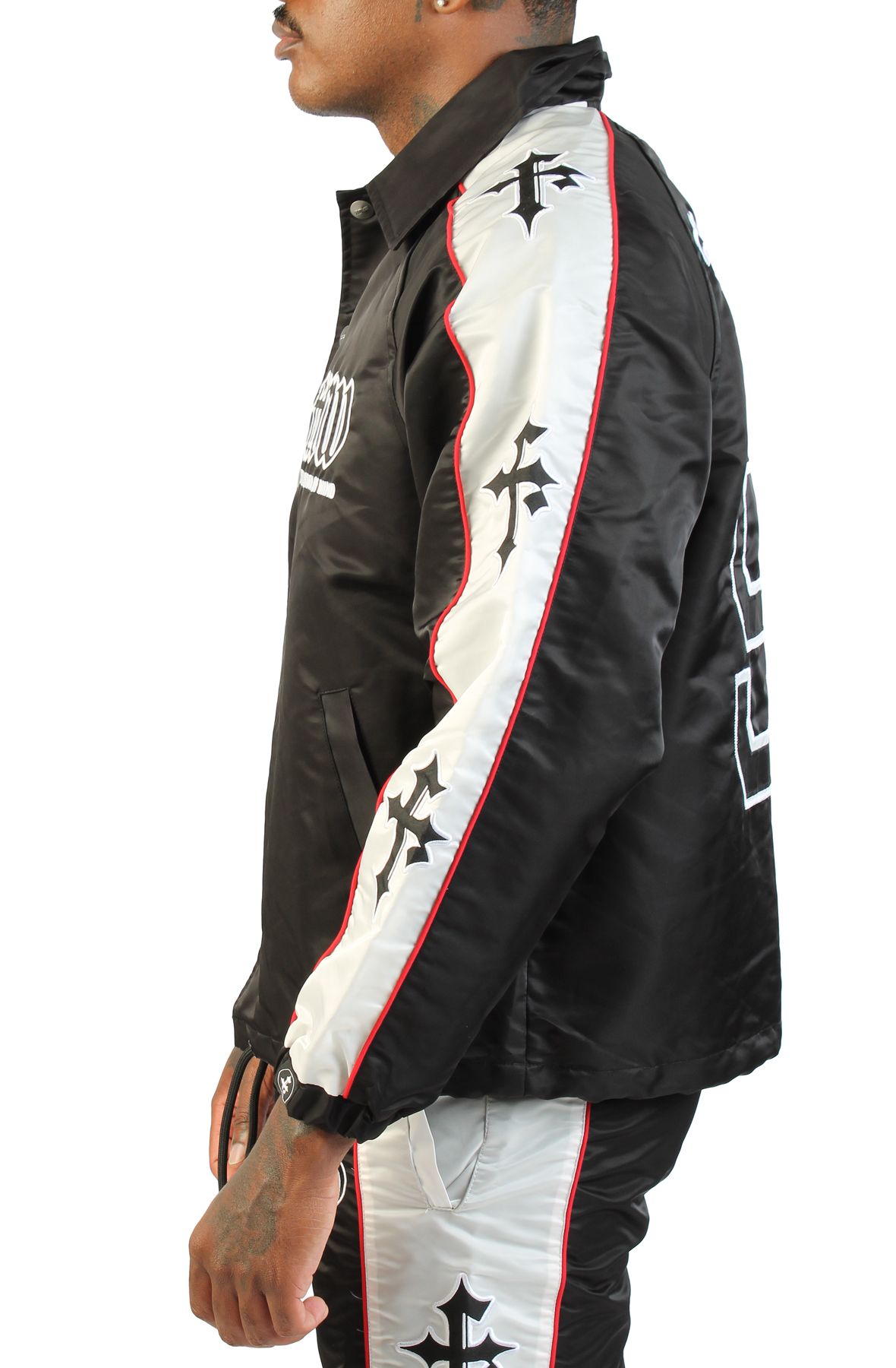 FIRST ROW STATE OF MIND RACER COACH JACKET FRJ4020-BLK - Shiekh