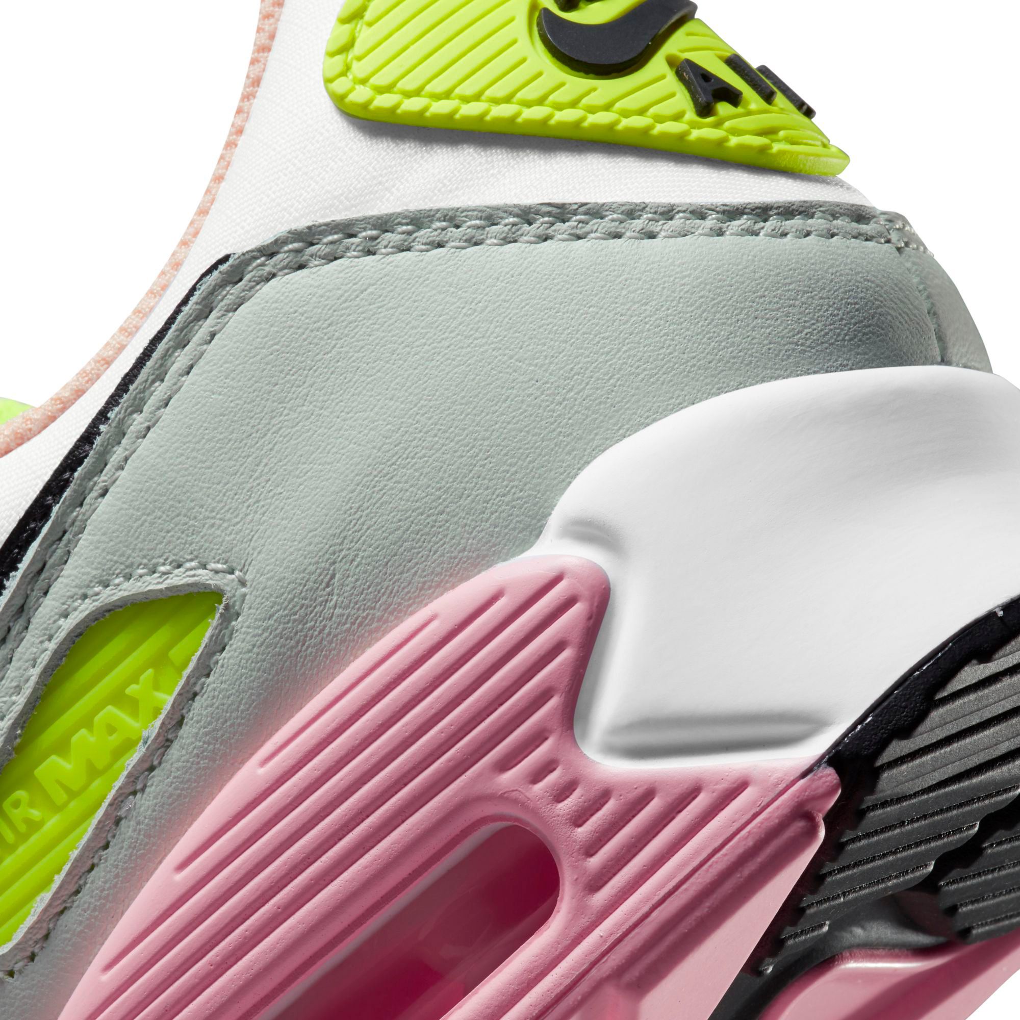 nike air max 90 white volt green glow