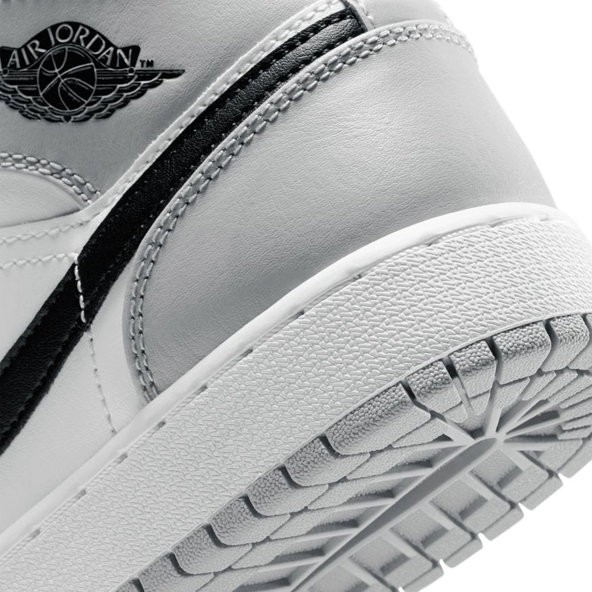 Air Jordan 1 Mid GS Light Smoke Grey Black White Kids Shoes 554725-092 - Febsale