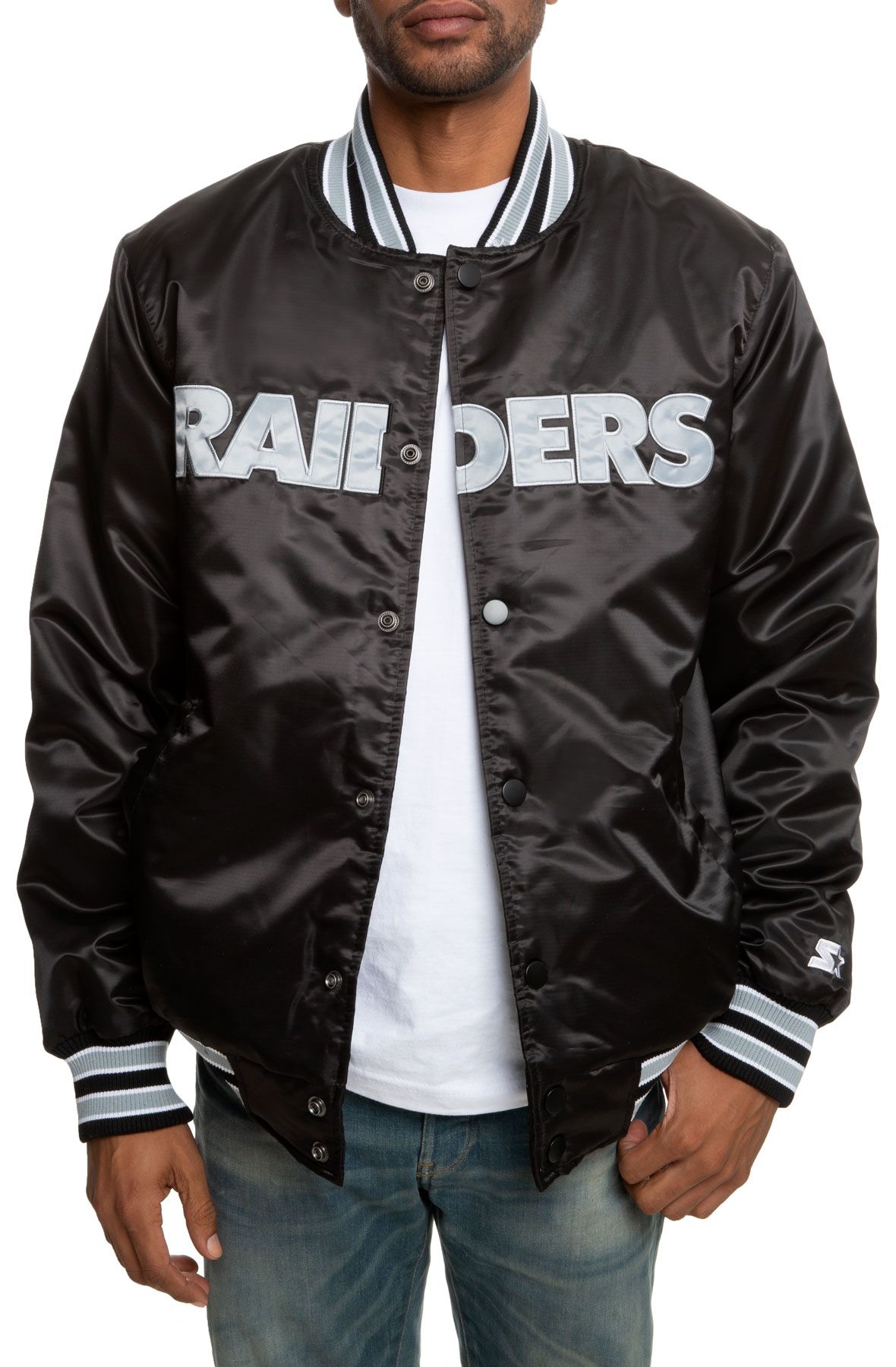 men's raiders letterman jacket