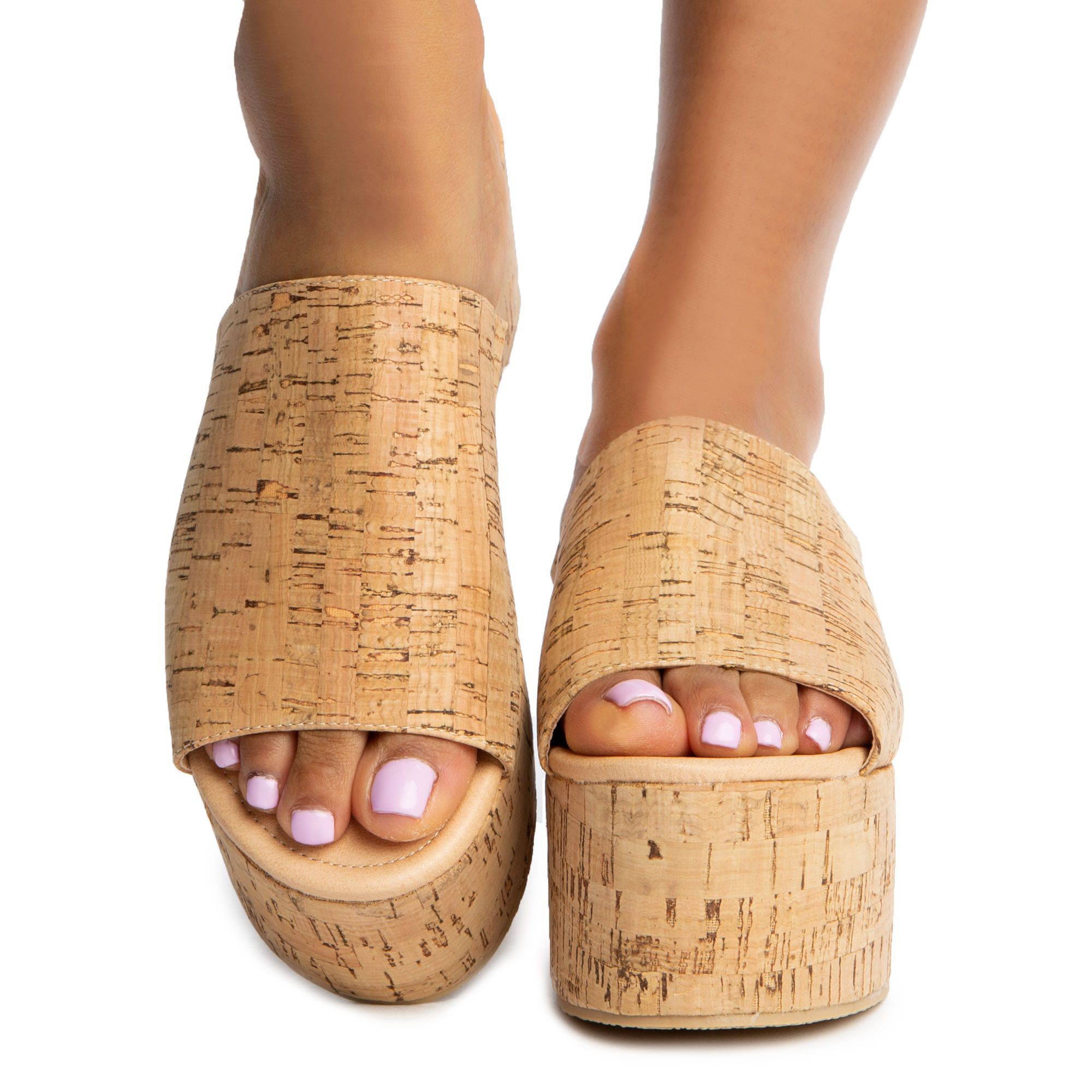 LILIANA Budza-5 Wedge Sandals BUDZA-5-CORK - Shiekh