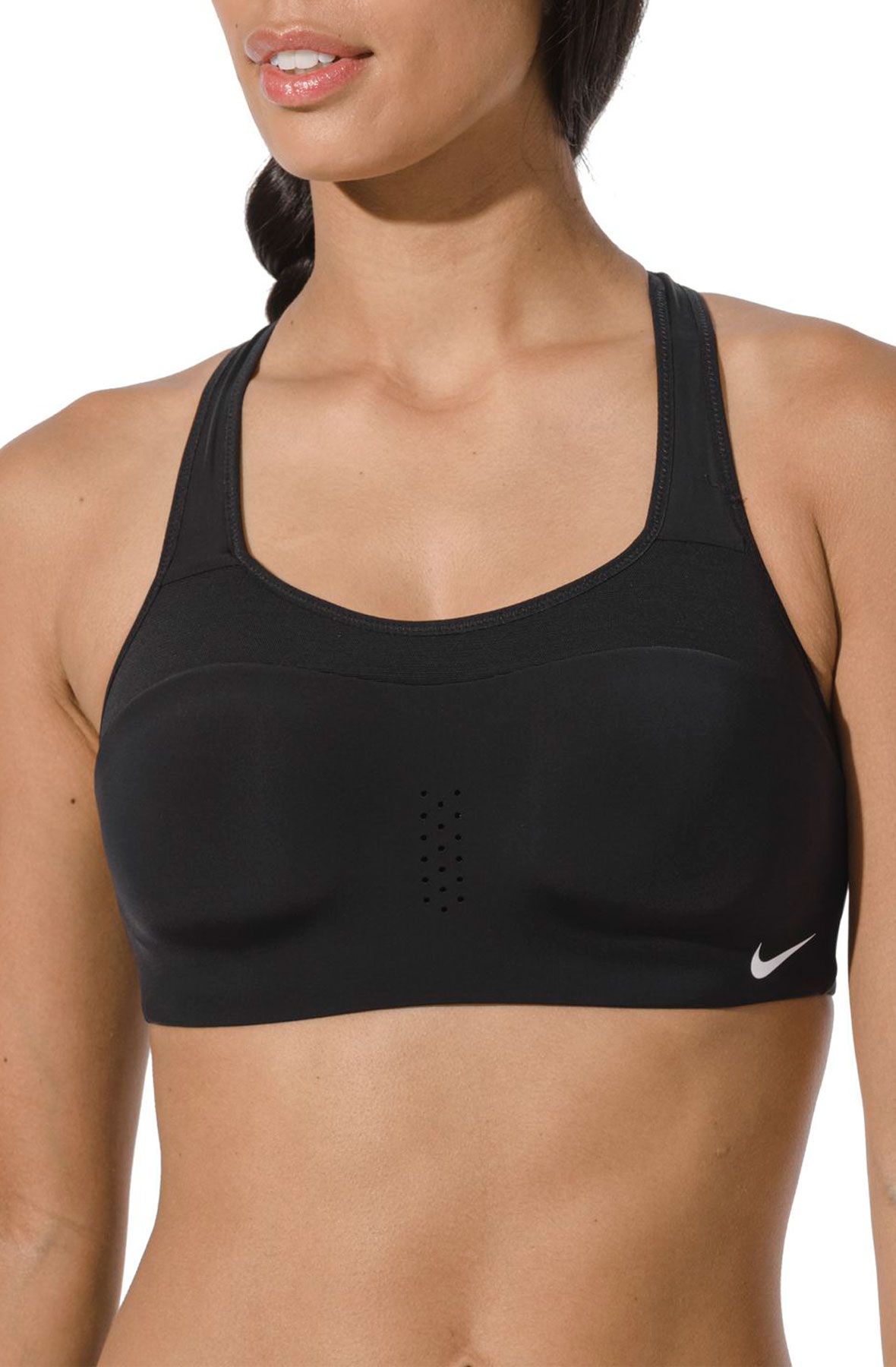 Nike Performance ALPHA BRA - High support sports bra - black/white