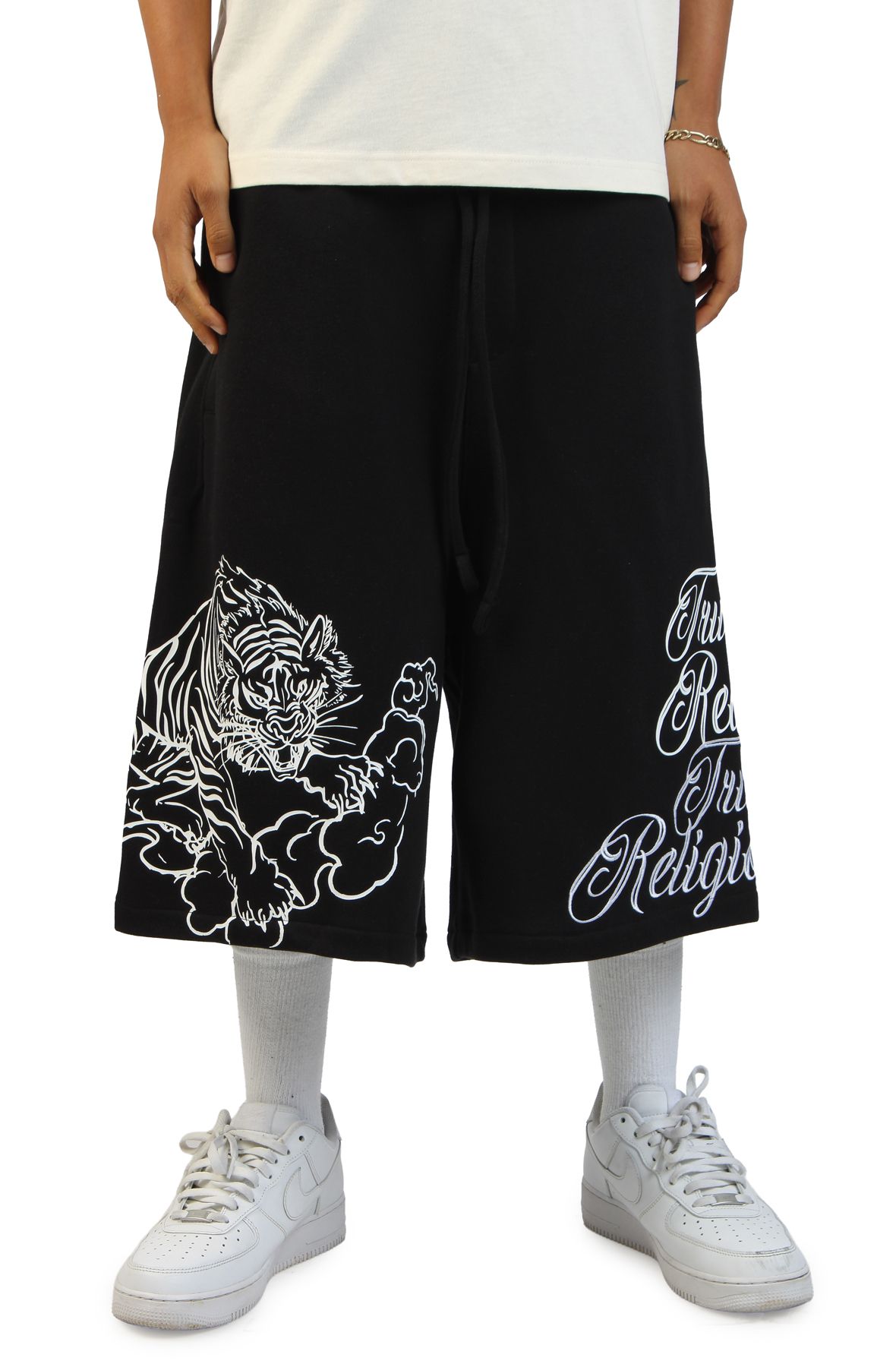 TRUE RELIGION Script Fleece Short 110337-1001 - Shiekh