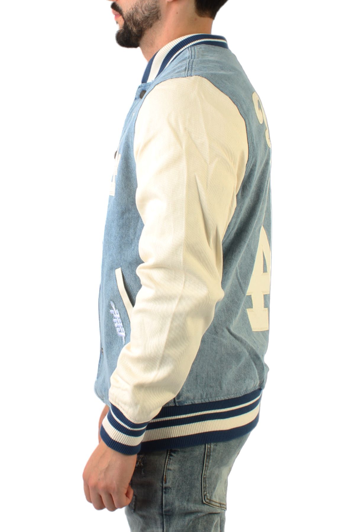 PRO STANDARD Dodgers Blue Denim Varsity Jacket LLD638399DLN Shiekh