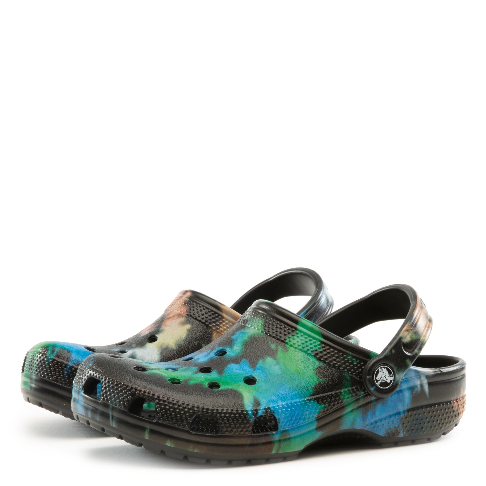 ❁coco⭐❁ CROCS Classic Tie-dye Graphic Clog 205453-0FN - Shiekh