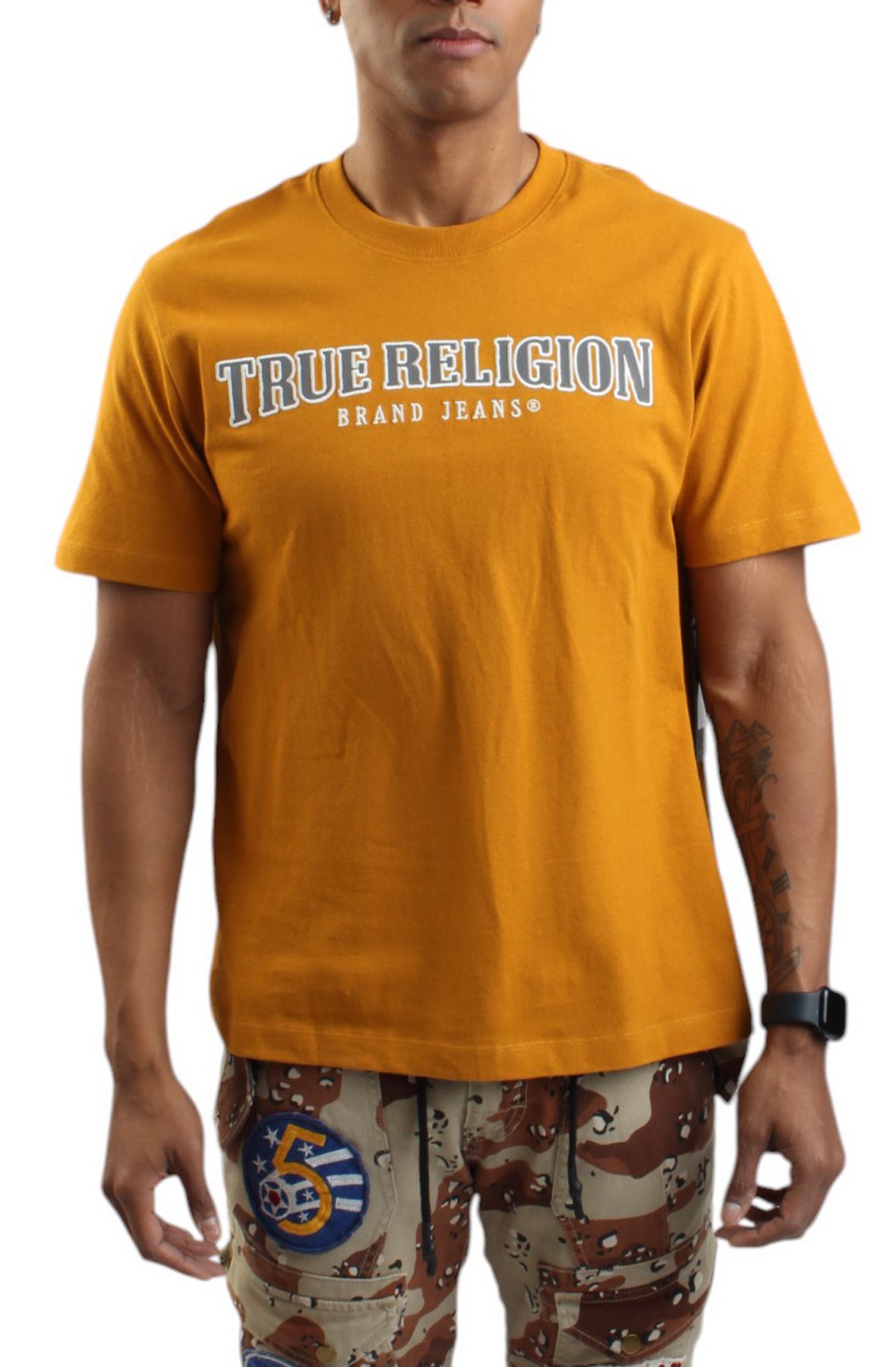 Mens Tshirt Dtlr Yellow True Religion Shirt True Religion Men - Main Image