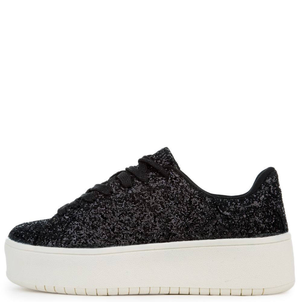 CAPE ROBBIN KayKay-1 Women's Black Platform Sneaker KAYKAY-1/BLACK - Shiekh