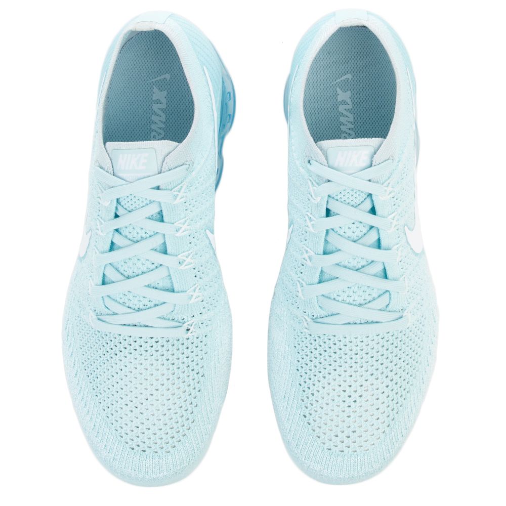 nike vapormax flyknit white blue