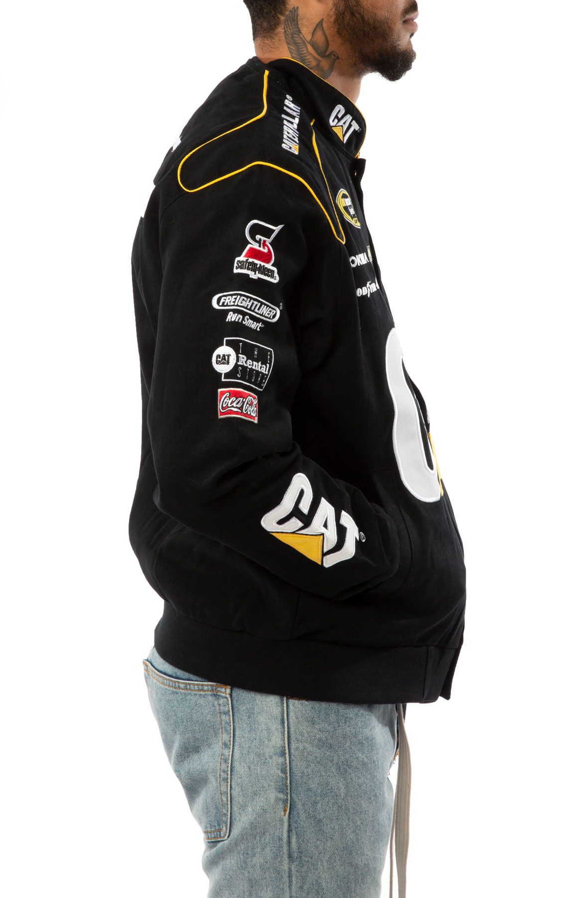 CAT JEFF BURTON NASCAR RACING JACKET JB0303CT13-BLKYEL