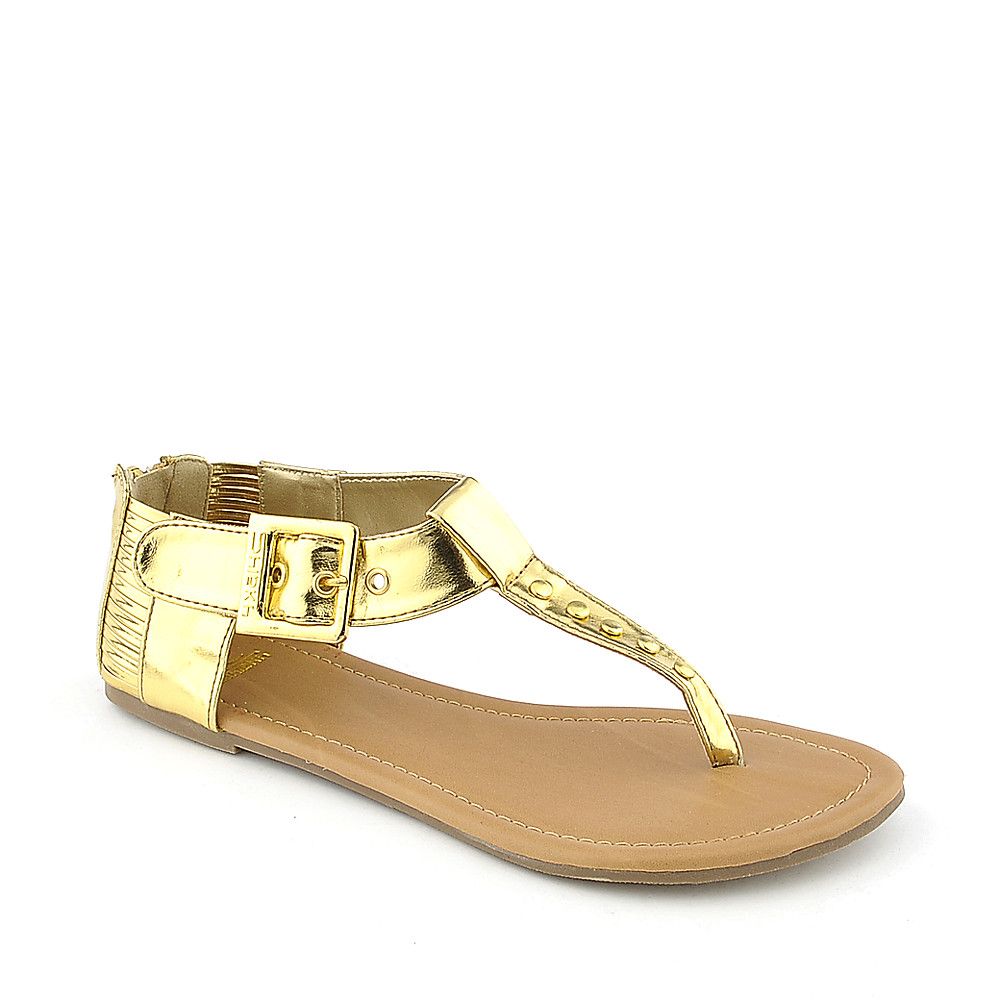 SHIEKH 046 Flat Sandal 046/GOLD MET - Shiekh