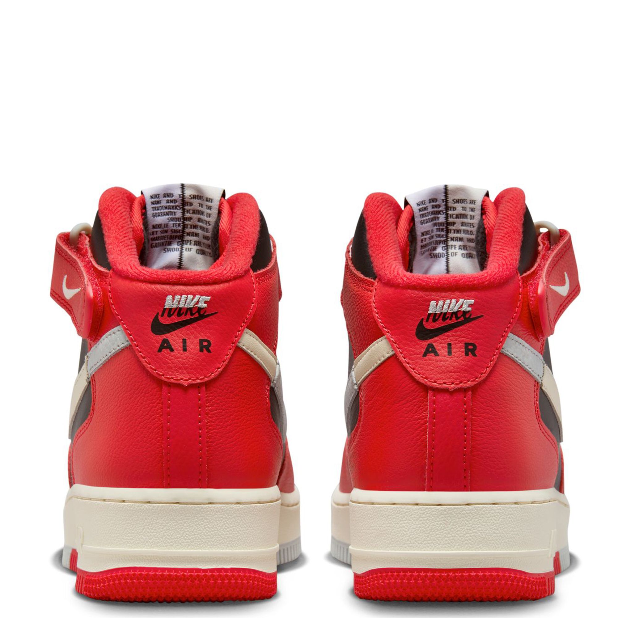 Nike Air Force 1 '07 LV8 Mid Sneakers in Red and Black