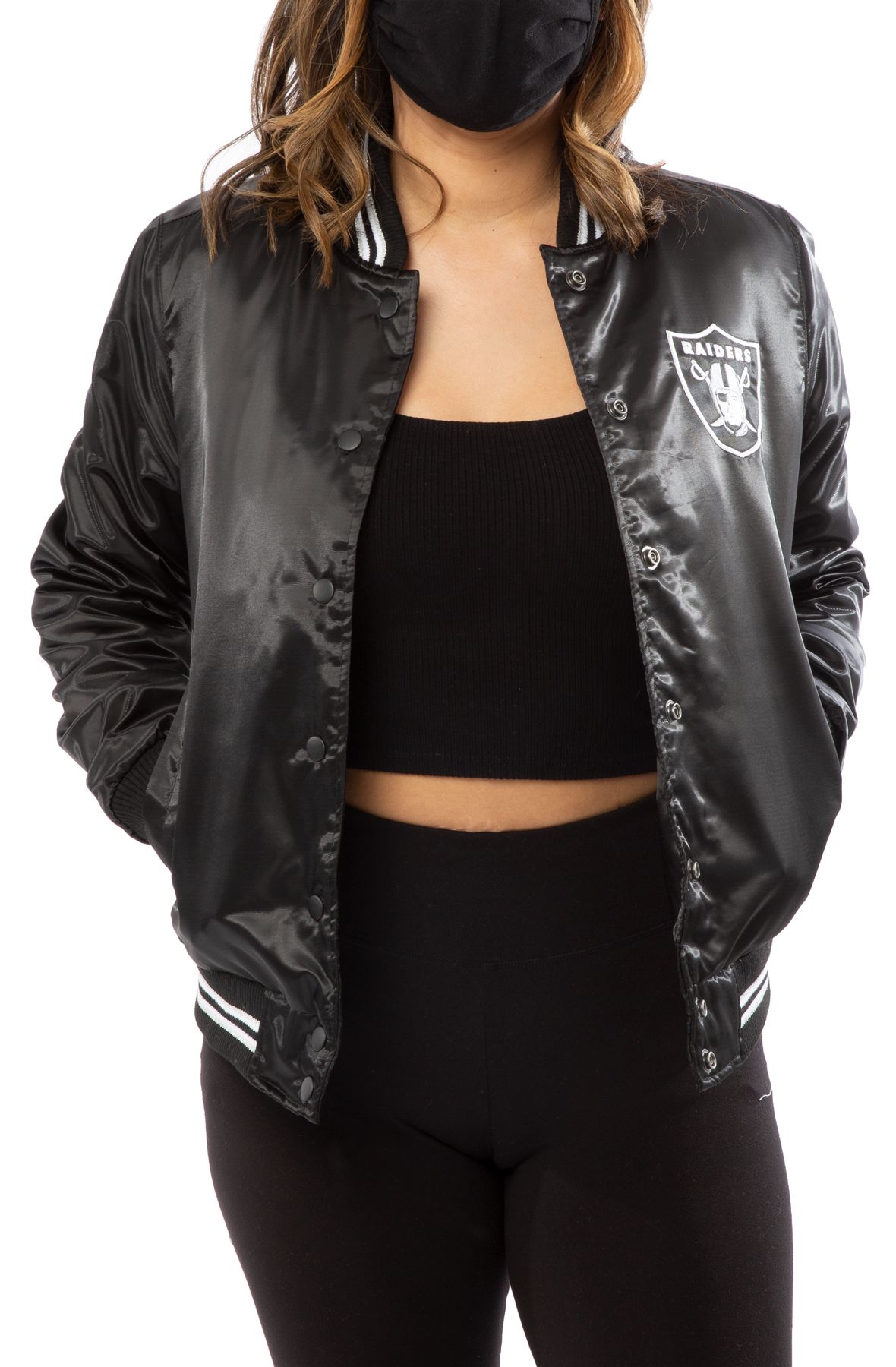 Product Detail  LAS VEGAS RAIDERS WOMENS CROPPED TRACK JACKET