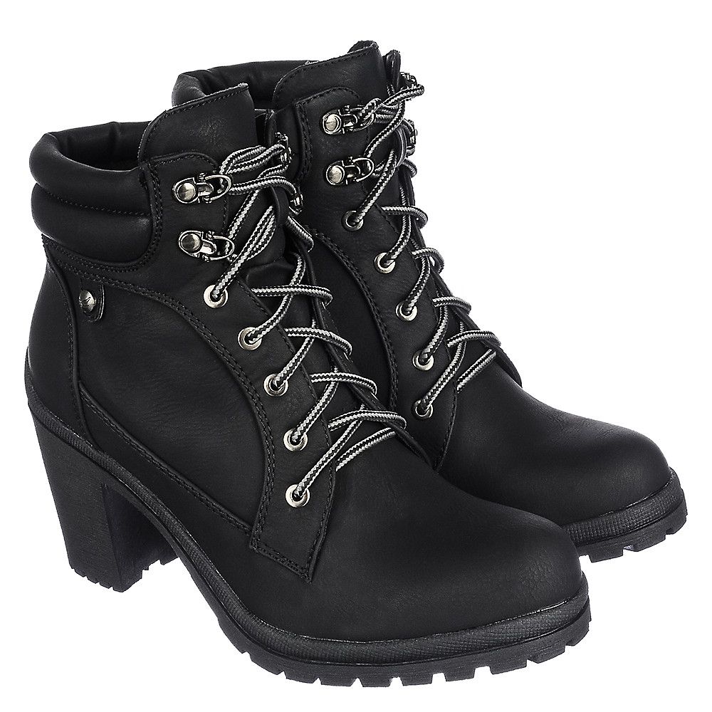 SHIEKH Women's Low Heel Ankle Boot Hanson1 HANSON1/BLK Shiekh