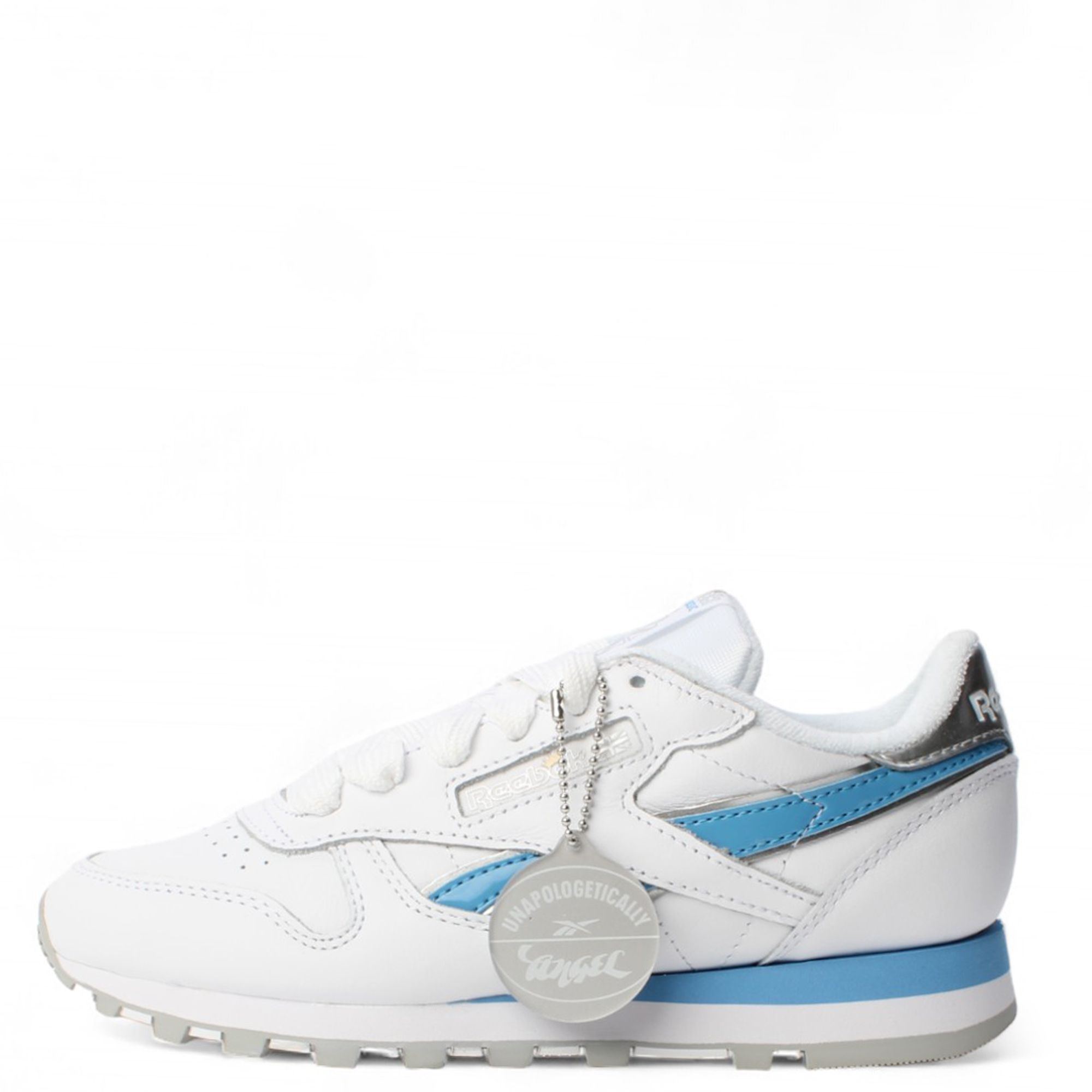 Reebok classic white with blue online