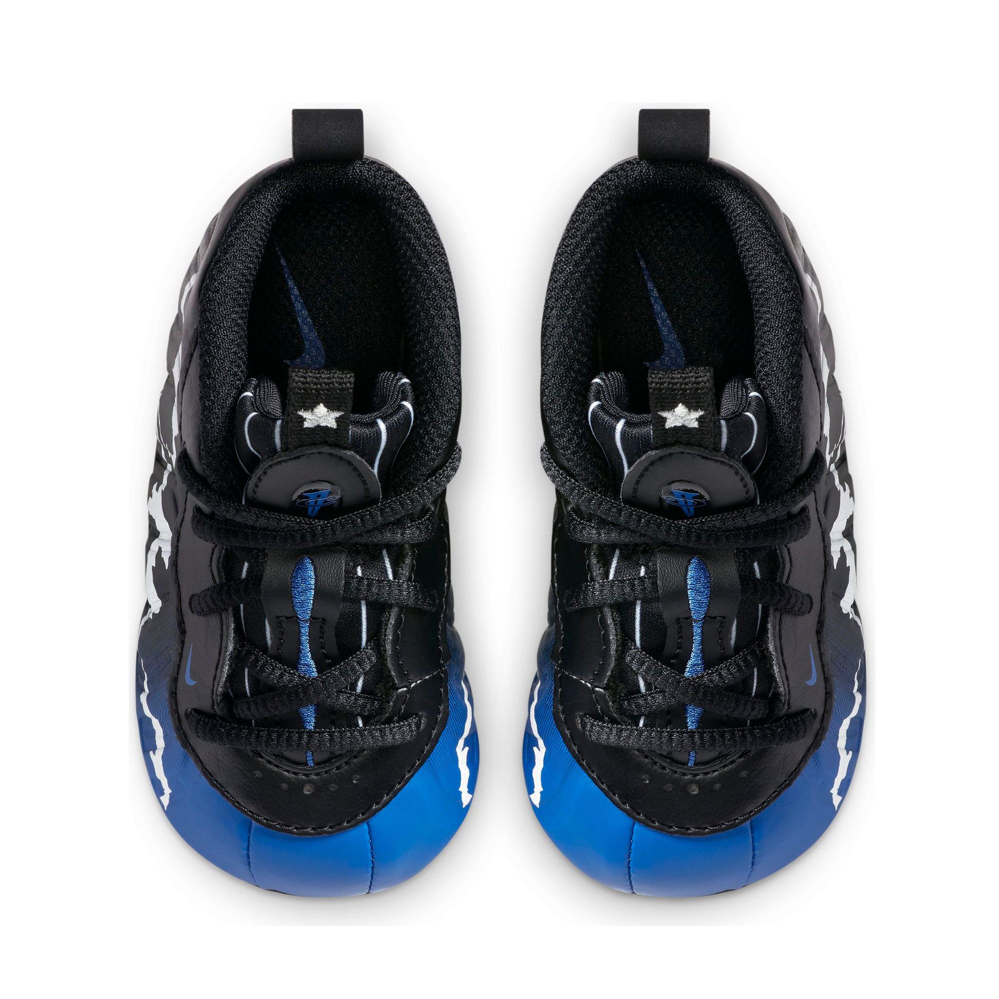 nike little posite one black game royal white