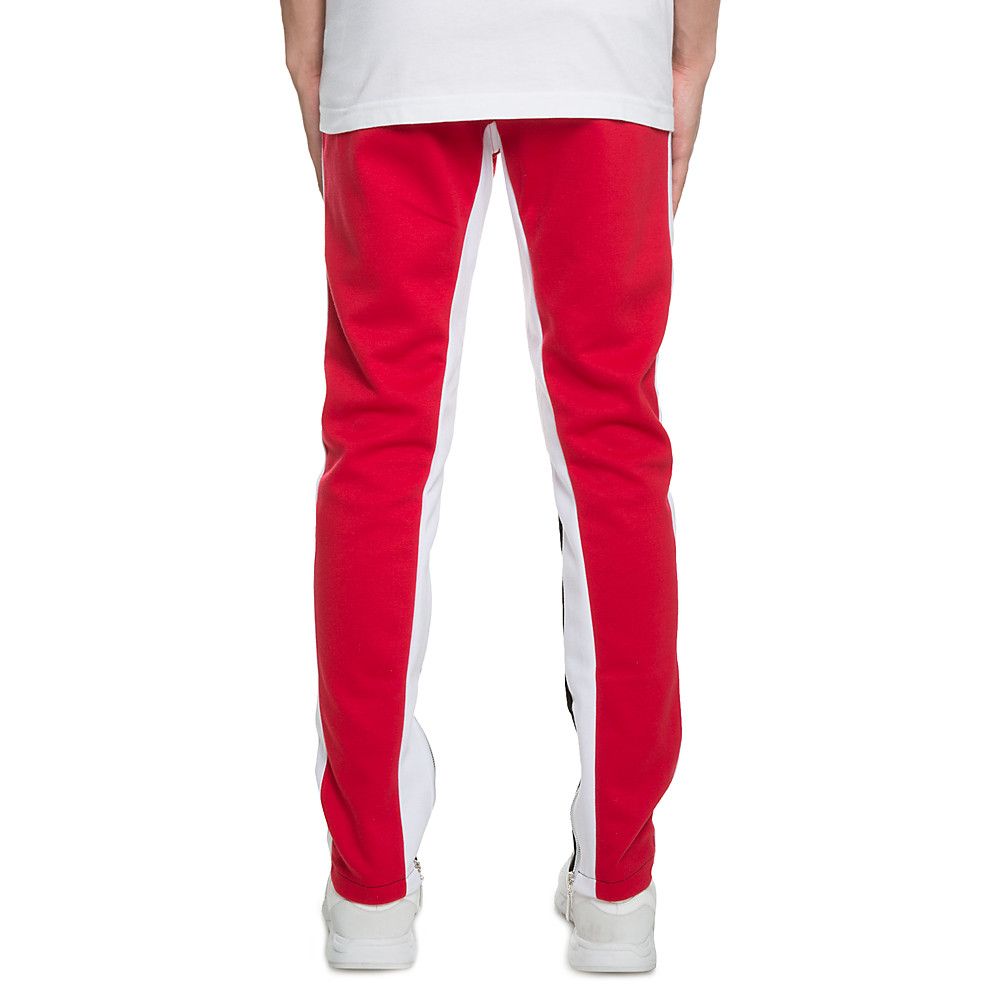 hem zipper colorblock track pants