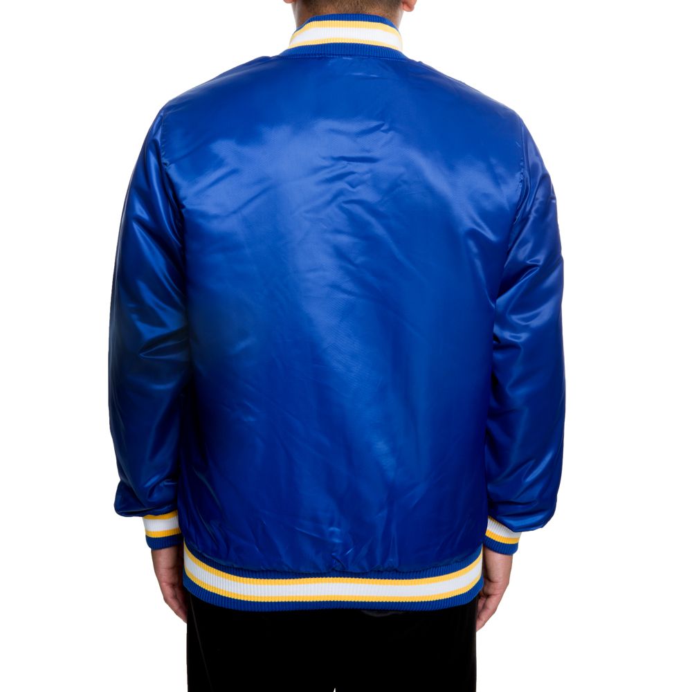 WARRIORS ボンバージャケット 青　L Men's Columbia Royal Golden State Warriors Camo Flash Challenger