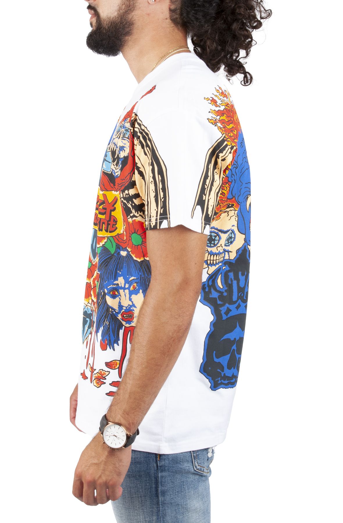 DIAMOND SUPPLY CO. Tattoo Tour Allover Print Tee B21DMTF207-WHT