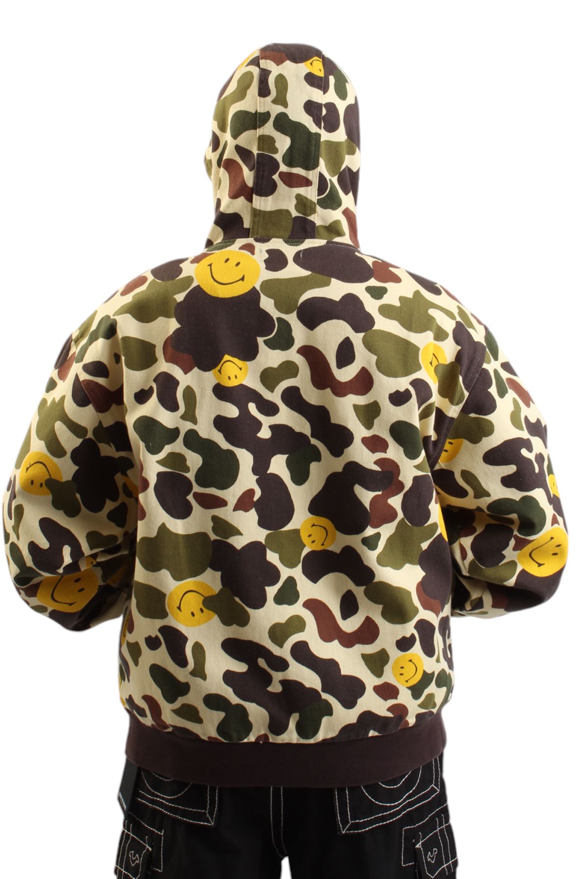 【Raucohouse】Camo edge quilted crop jumper Acne Studios - Hooded sweater - Concrete grey camo