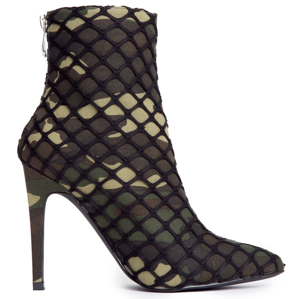 CAPE ROBBIN Gigi-38 Booties GIGI-38/CAMO - Shiekh