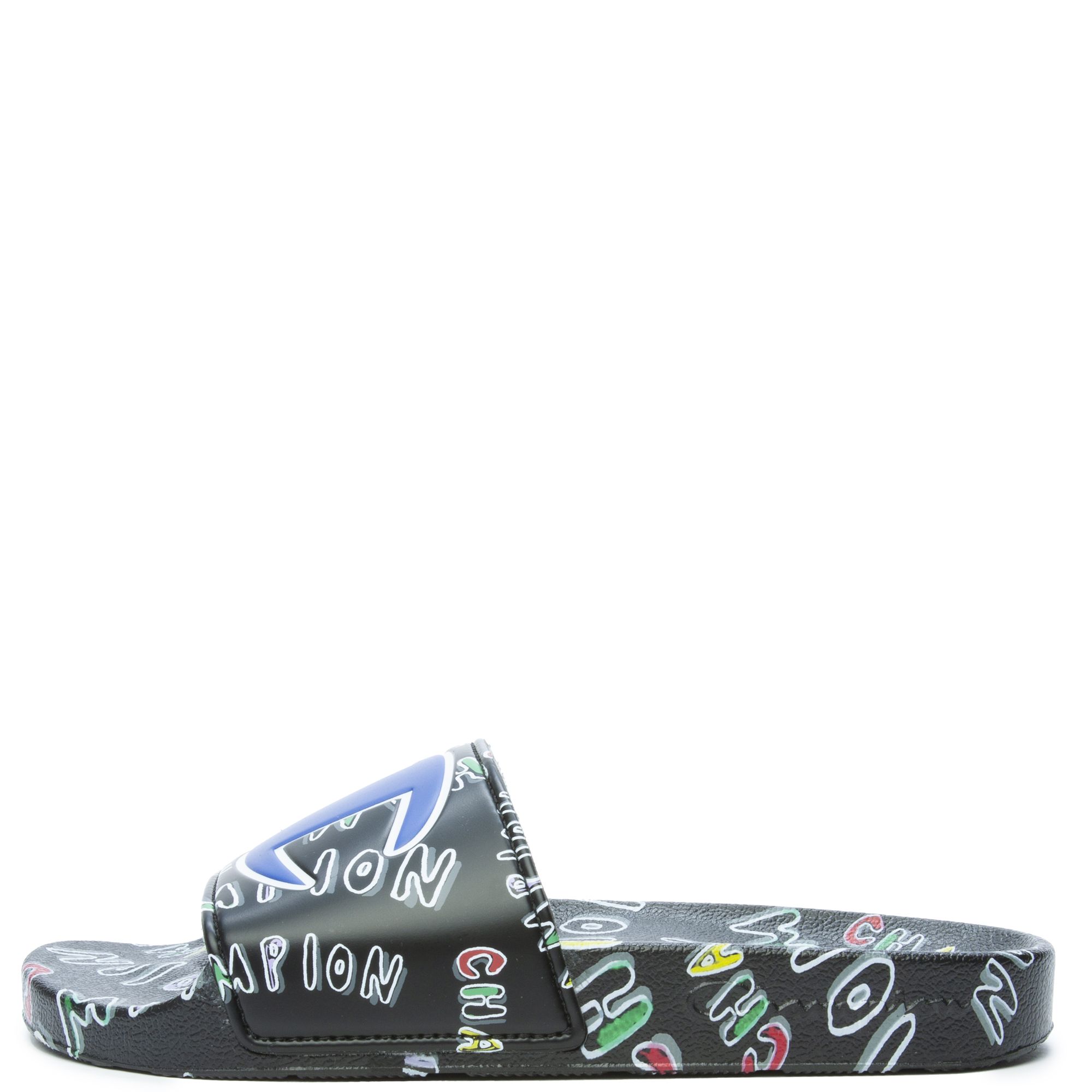 Champion White slides with Graffiti Design CHAMPION IPO Doodles Slides CP101592M - Shiekh main image 2