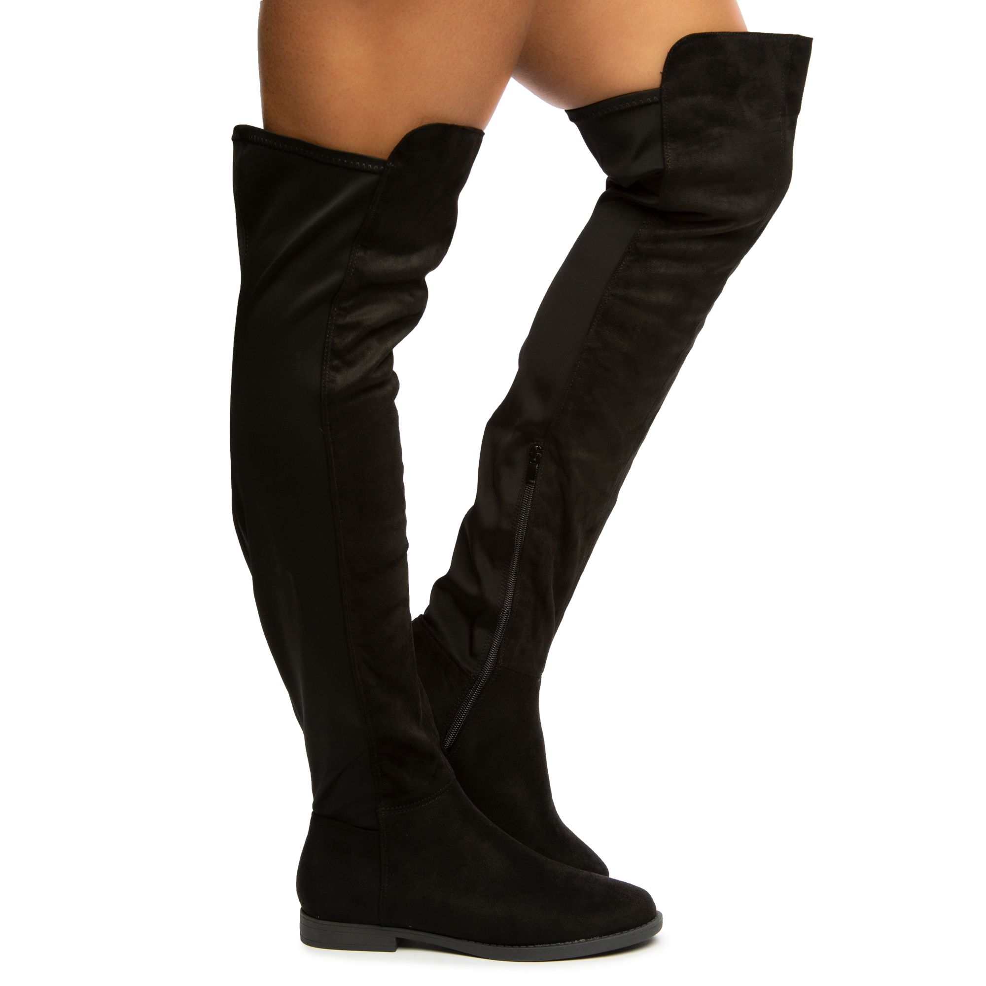 LILIANA Willy-2 Over The Knee Boots WILLY-2-BLK - Shiekh