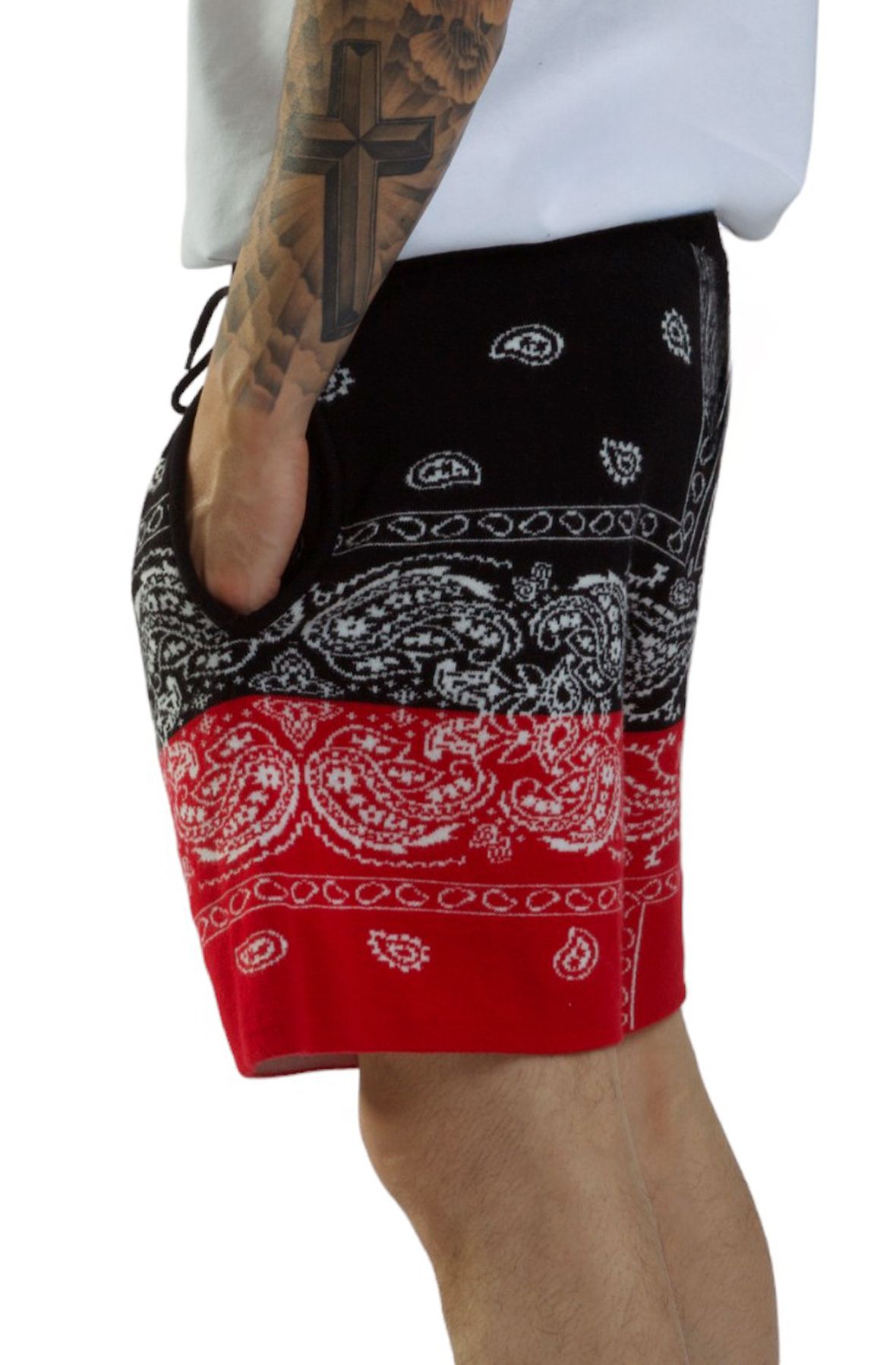 FBRK Paisley V2 Knit Short 941-951BKRD - Shiekh