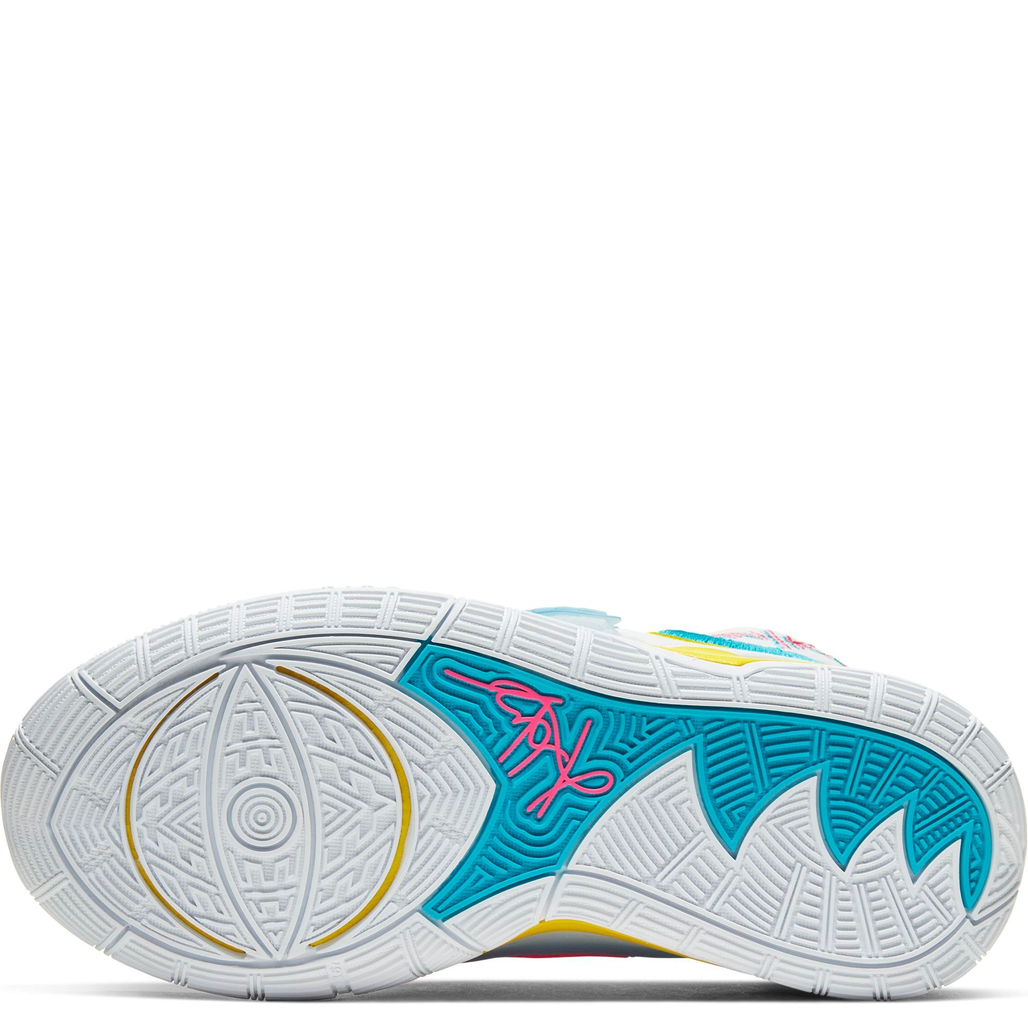 kyrie 6 white yellow pink